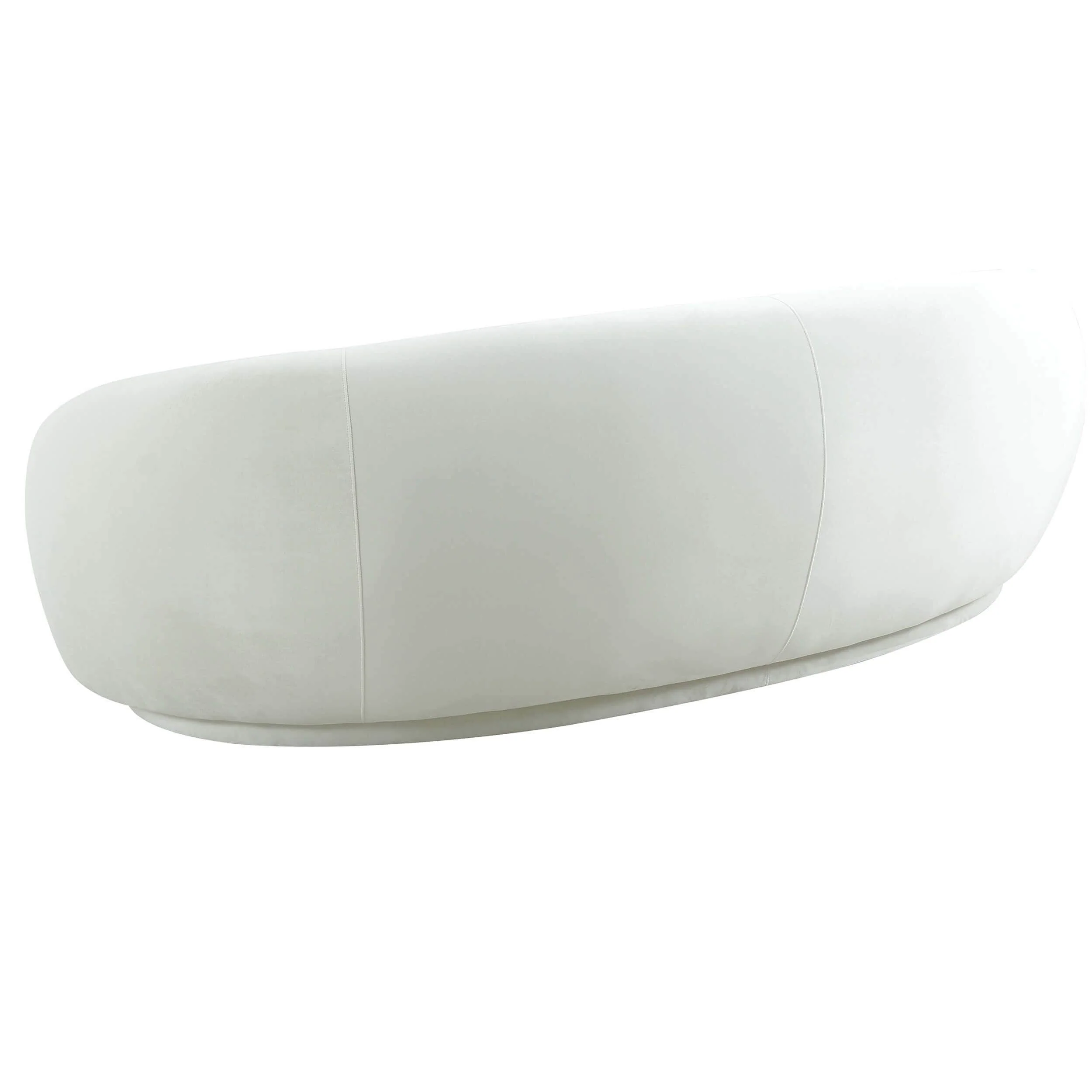 Kendall Velvet Sofa, Cream - Image 3