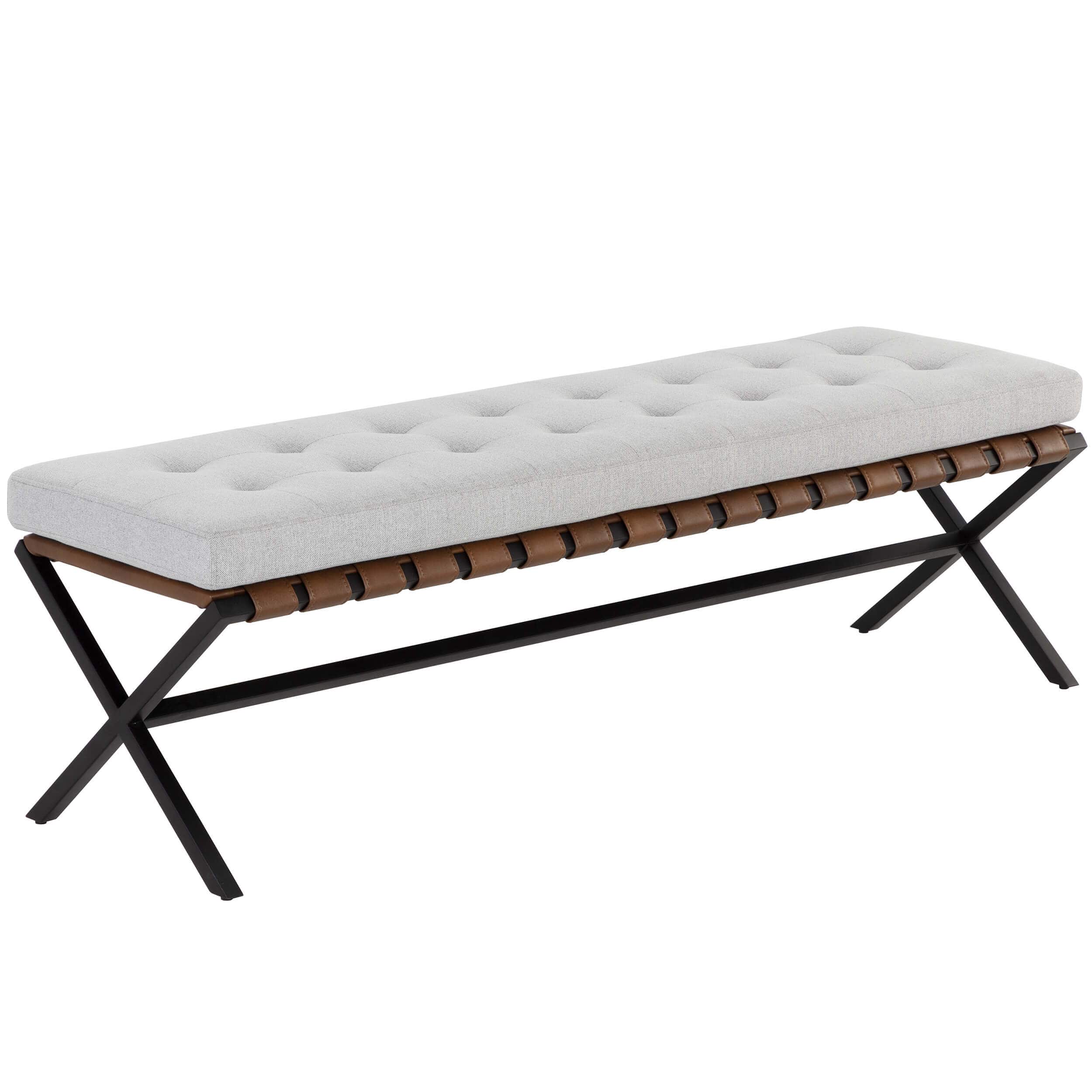 Kenji Small Bench, Mina Light Grey