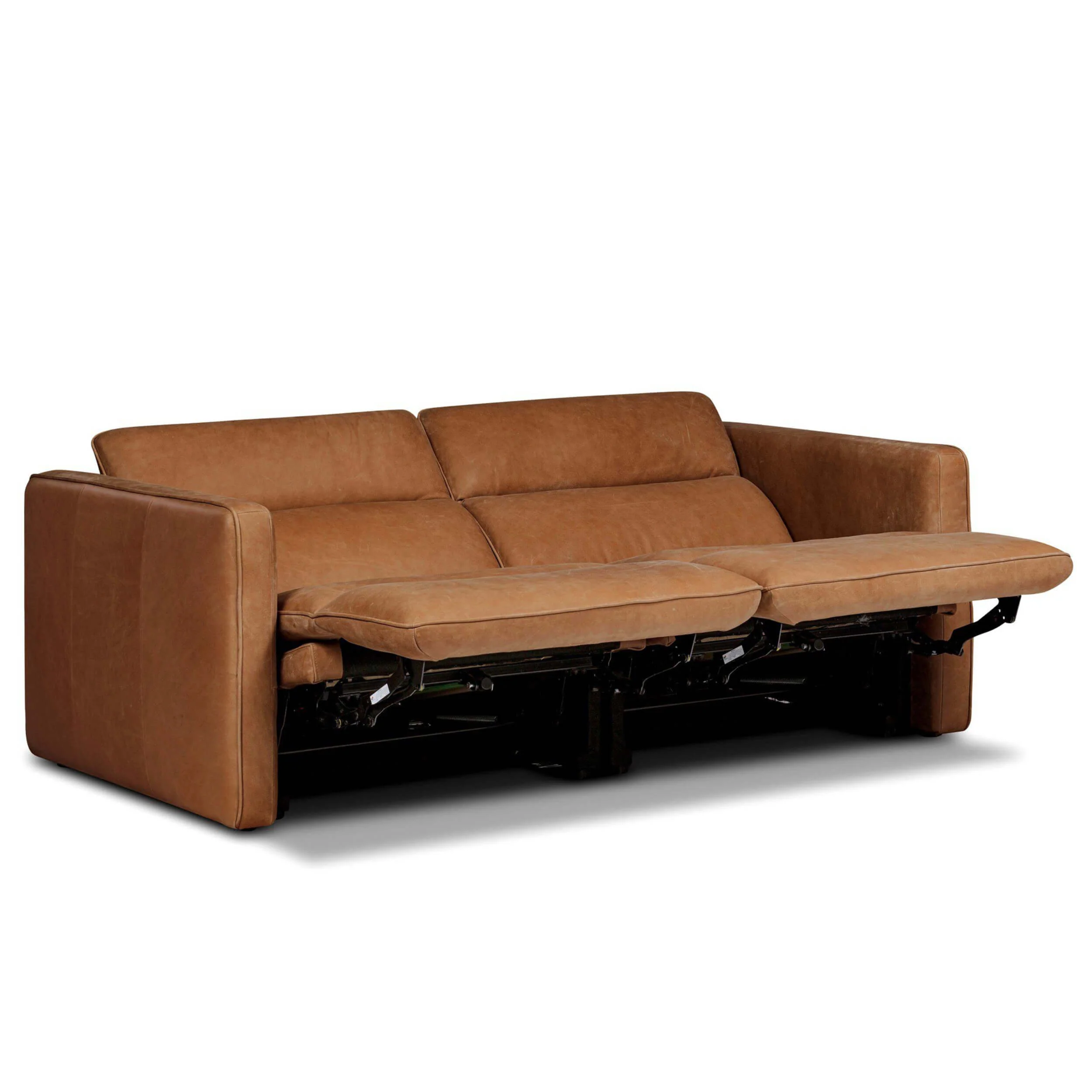 Kenlee Leather Power Recliner 2 Piece Sectional, Palermo Cognac by Four Hands - Image 4