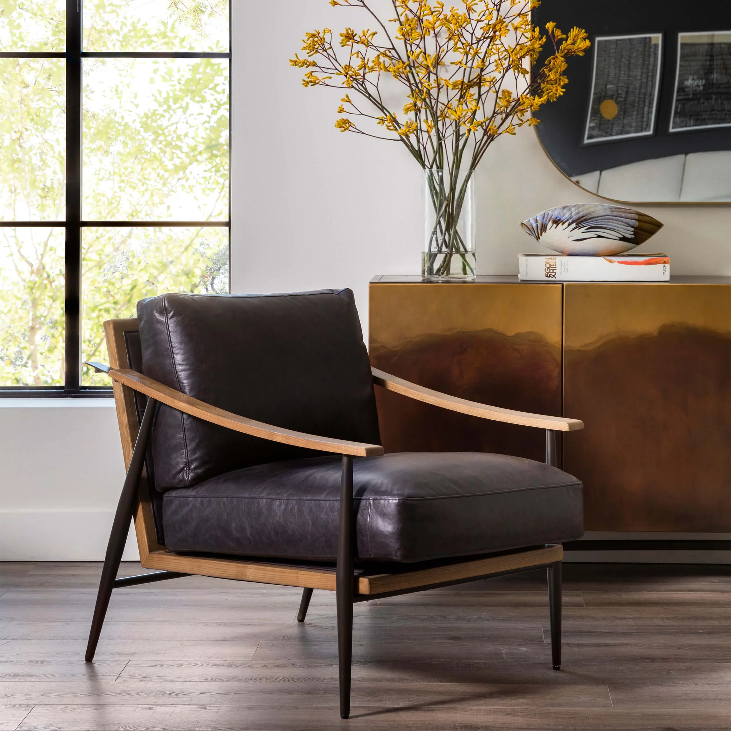 Kennedy Leather Chair, Sonoma Black - Image 2