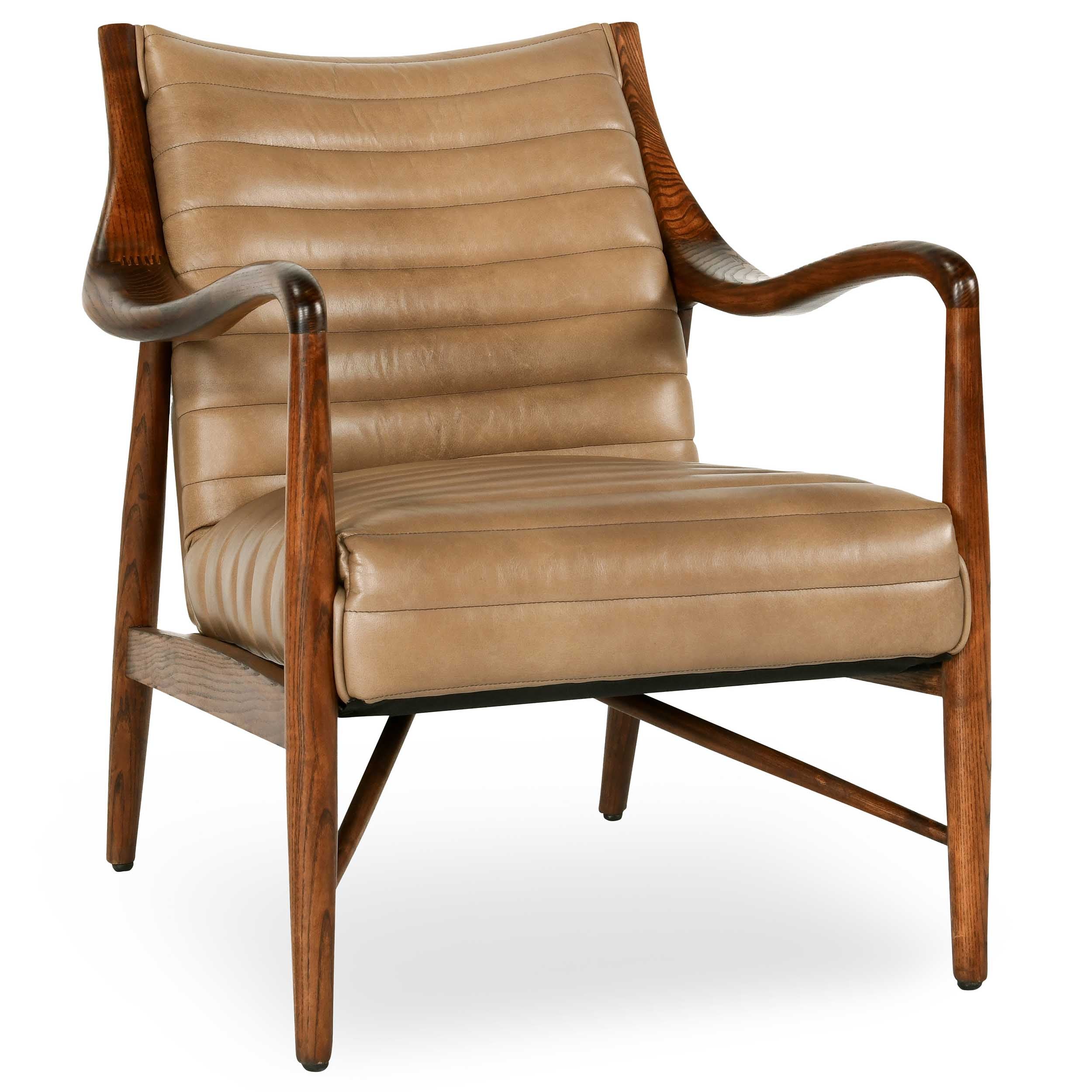 Kenneth Leather Chair, Adobe Tan