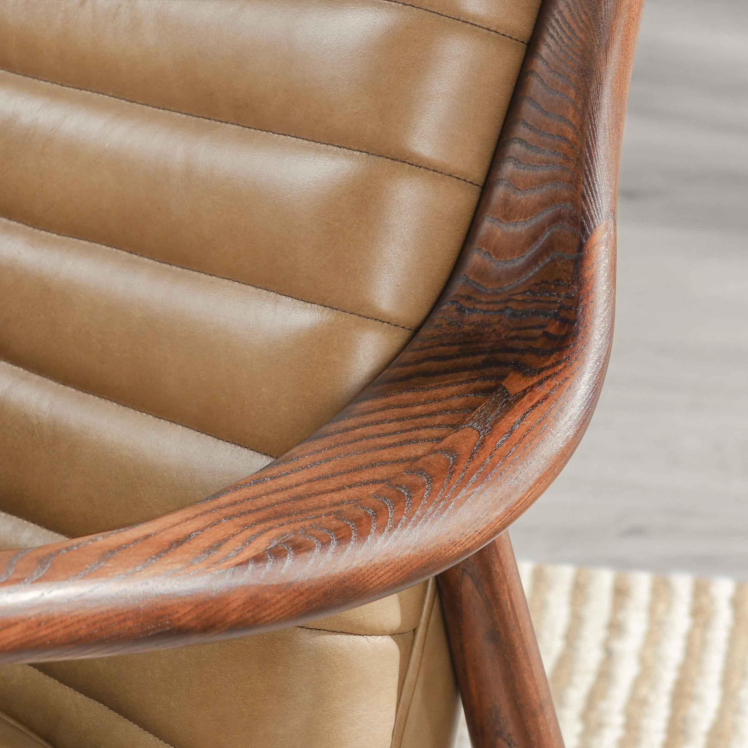 Kenneth Leather Chair, Adobe Tan - Image 5