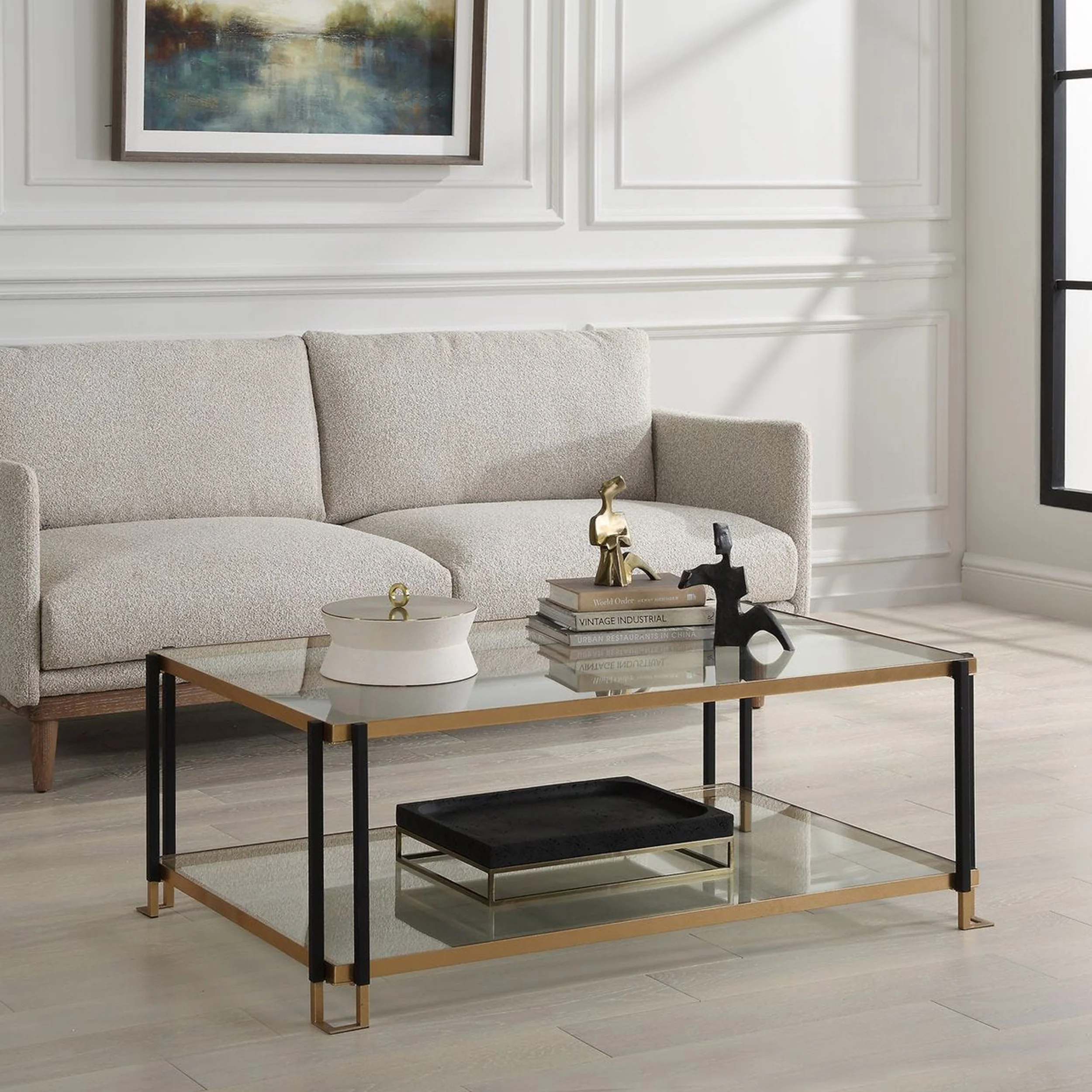 Kentmore Coffee Table, Black/Gold - Image 5