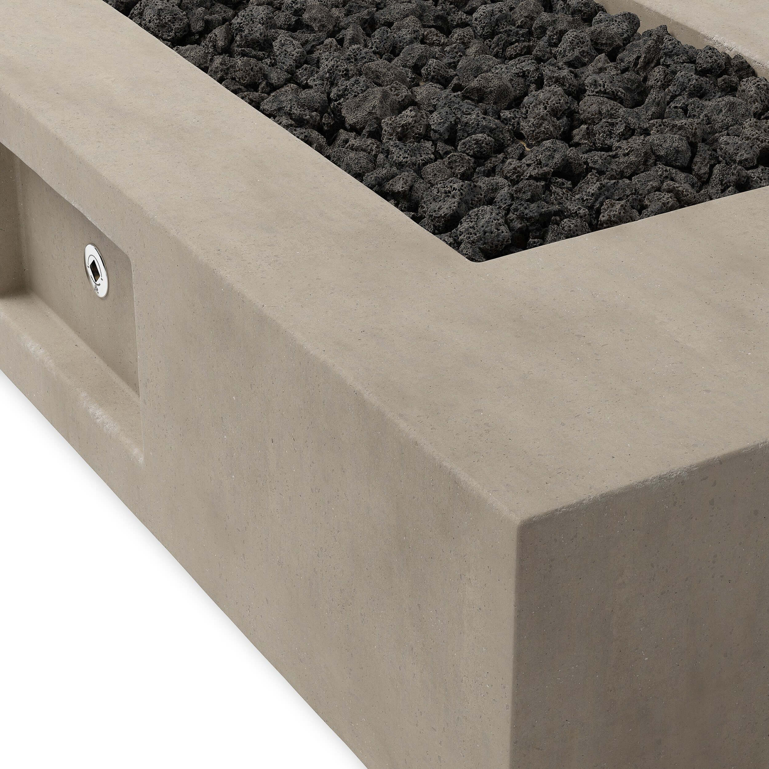 Kenton Outdoor Fire Table, Natural by Four Hands - Image 4