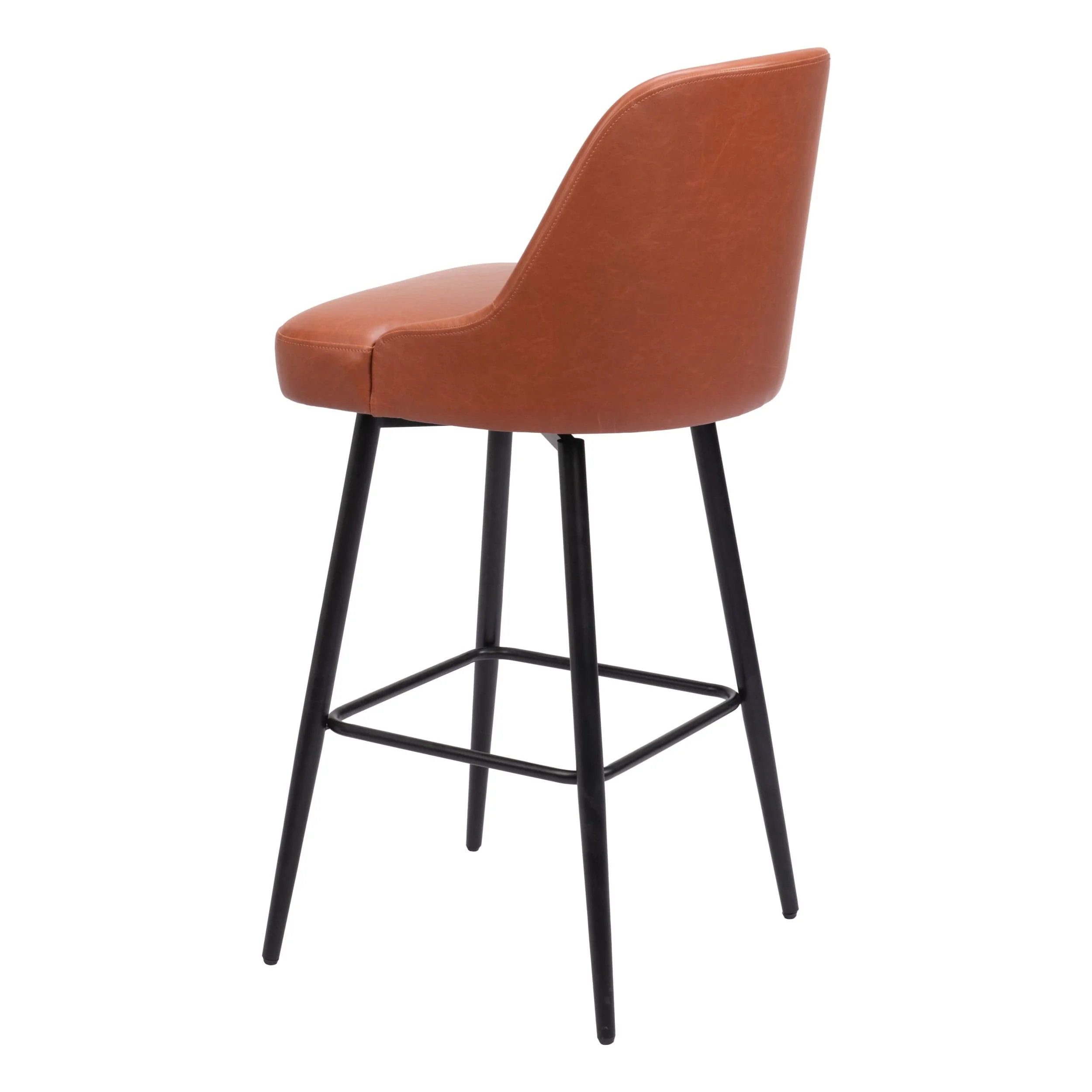 Keppel Swivel Bar Stool, Brown - Image 5