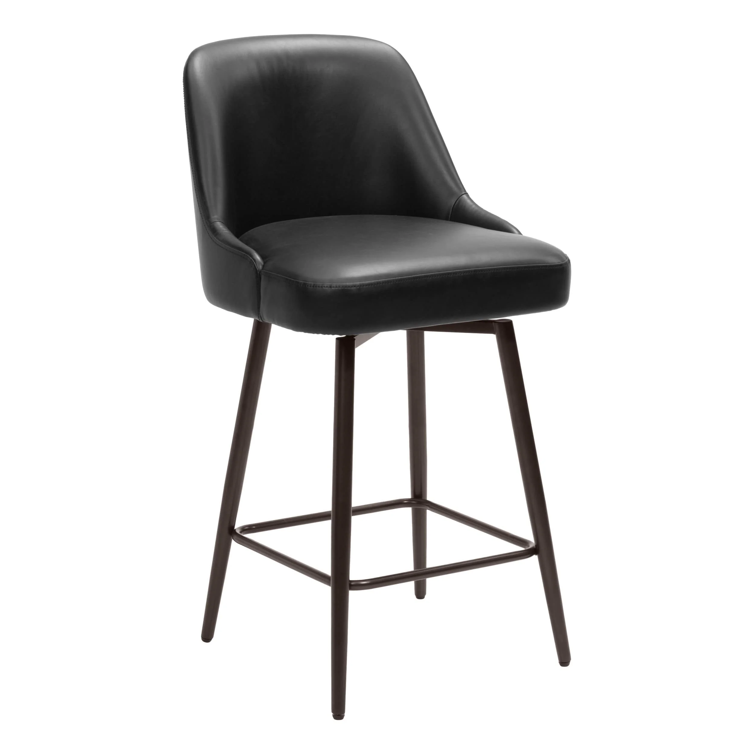 Keppel Swivel Counter Stool, Black - Image 7