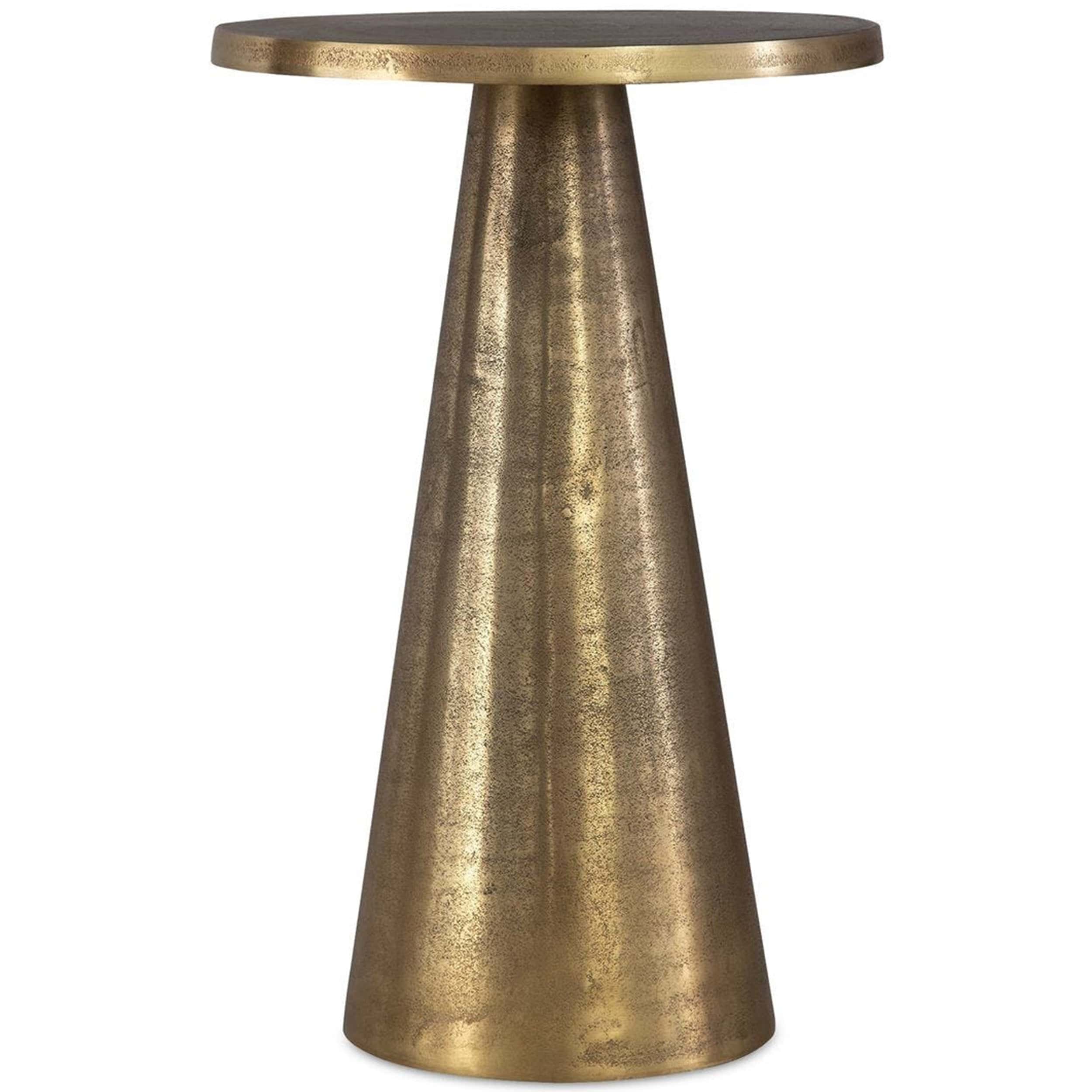 Kesia Side Table, Antique Brass
