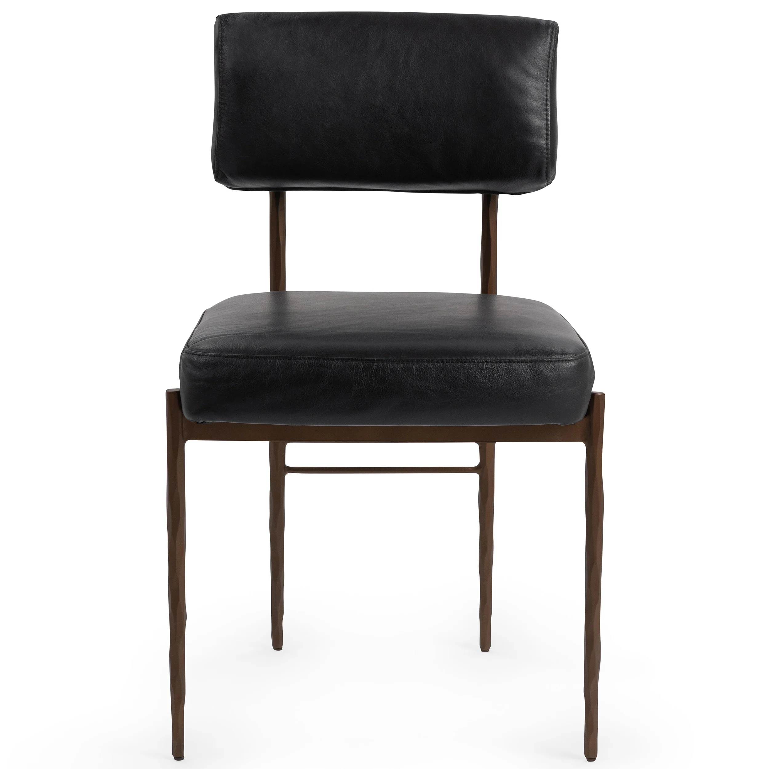 Kester Leather Dining Chair Set of 2, Jet Black - Image 2