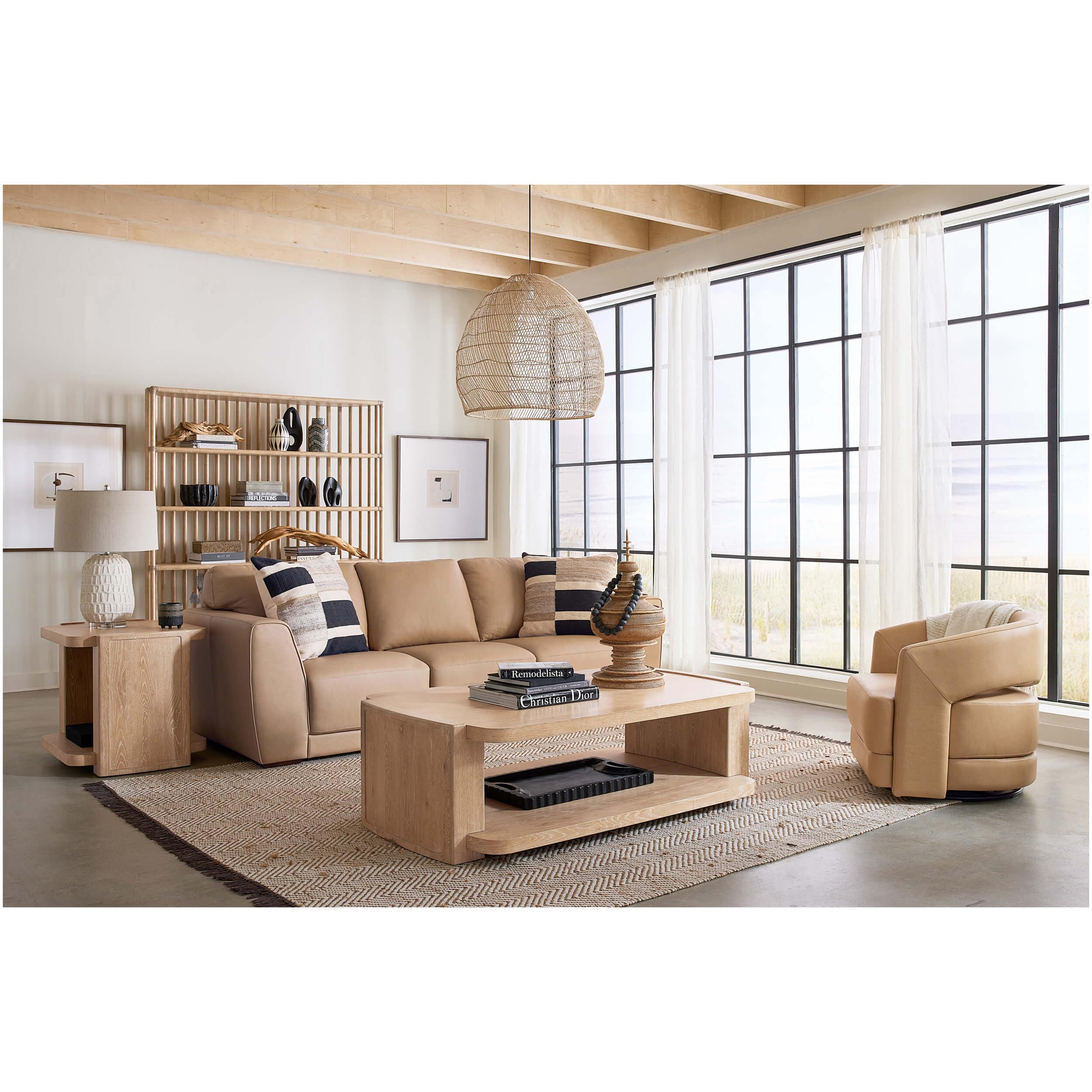 Keys Leather Sofa, Verona Biscotti - Image 6