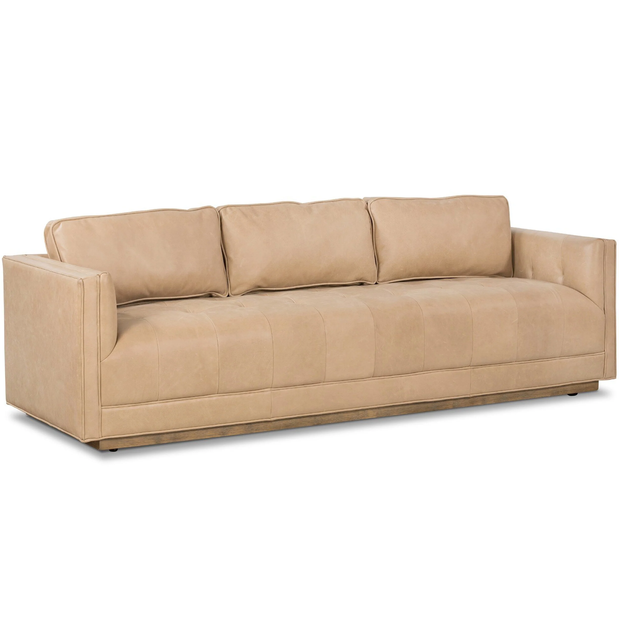 Kiera Leather Sofa, Palermo Nude by Four Hands - Image 2