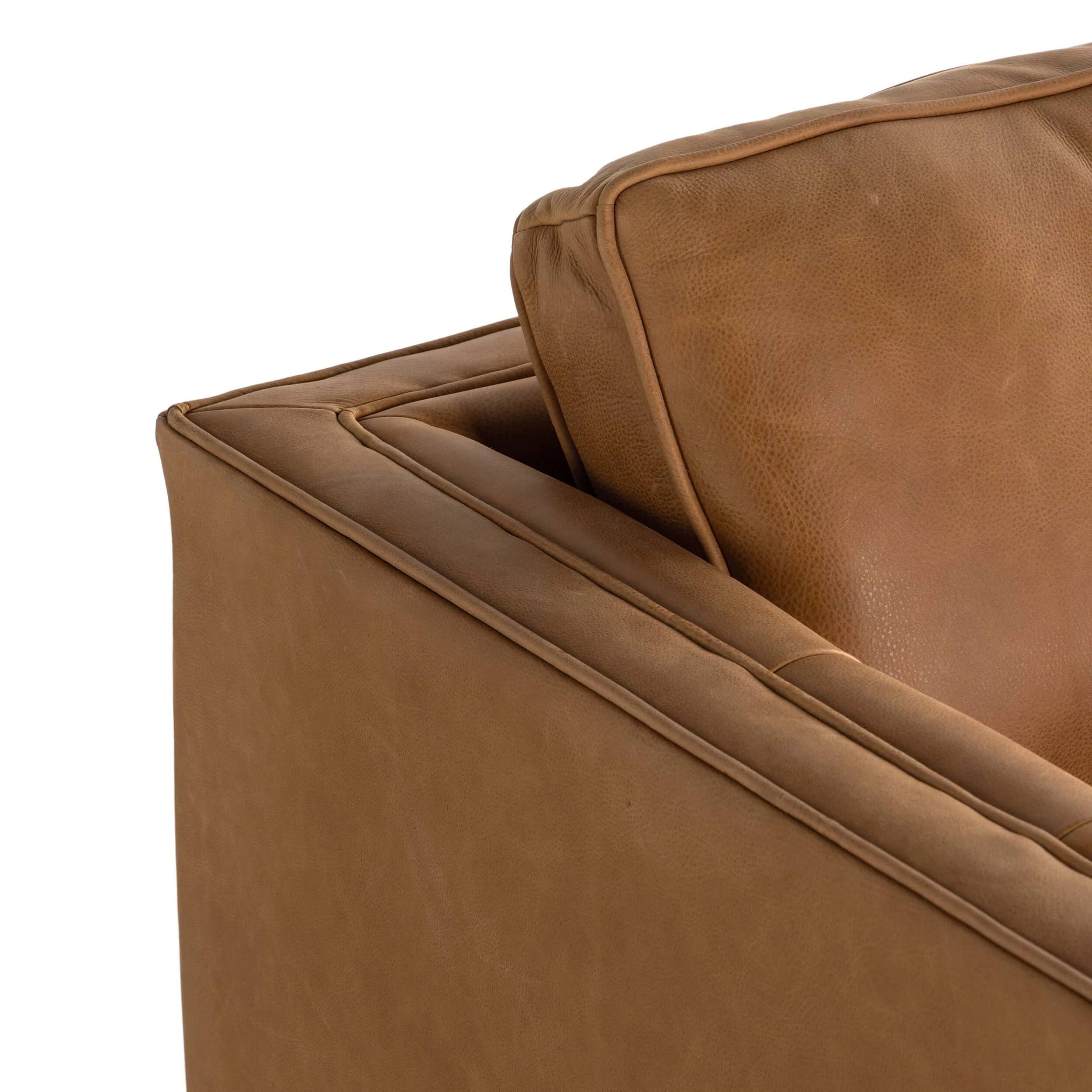 Kiera Leather Swivel Chair, Palermo Cognac by Four Hands - Image 4