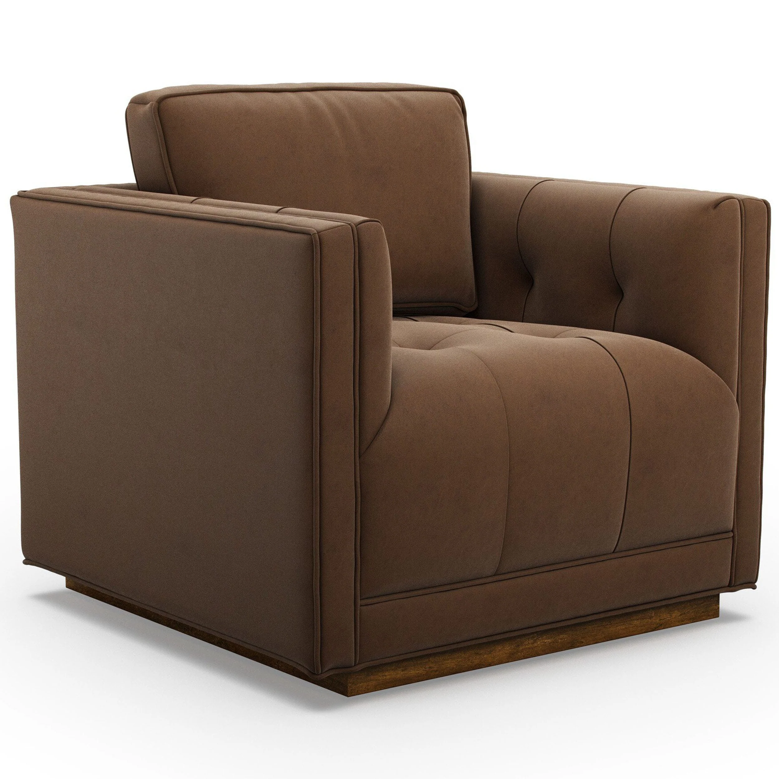 Kiera Swivel Chair, Maestro Cigar by Four Hands