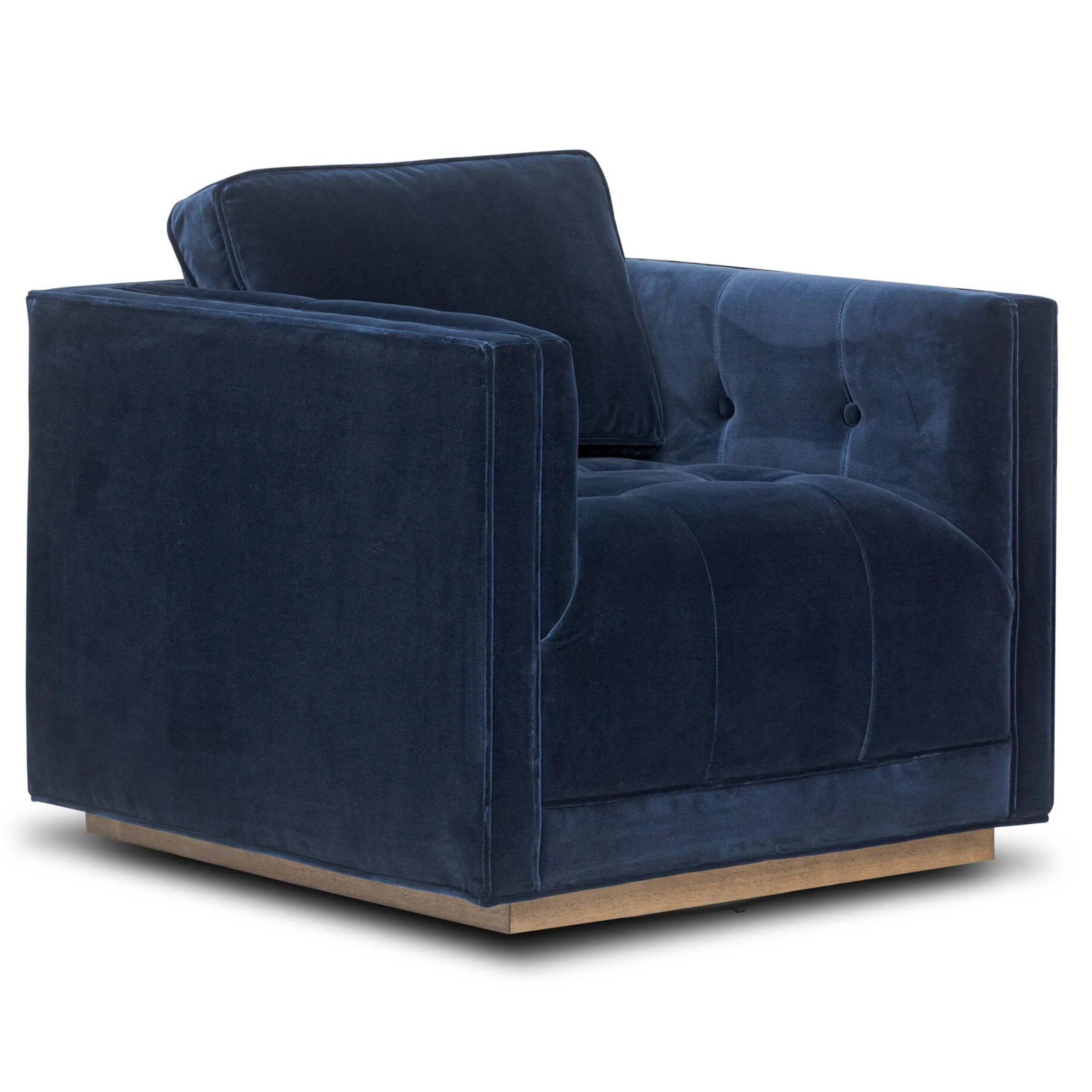 Kiera Swivel Chair, Surrey Midnight by Four Hands