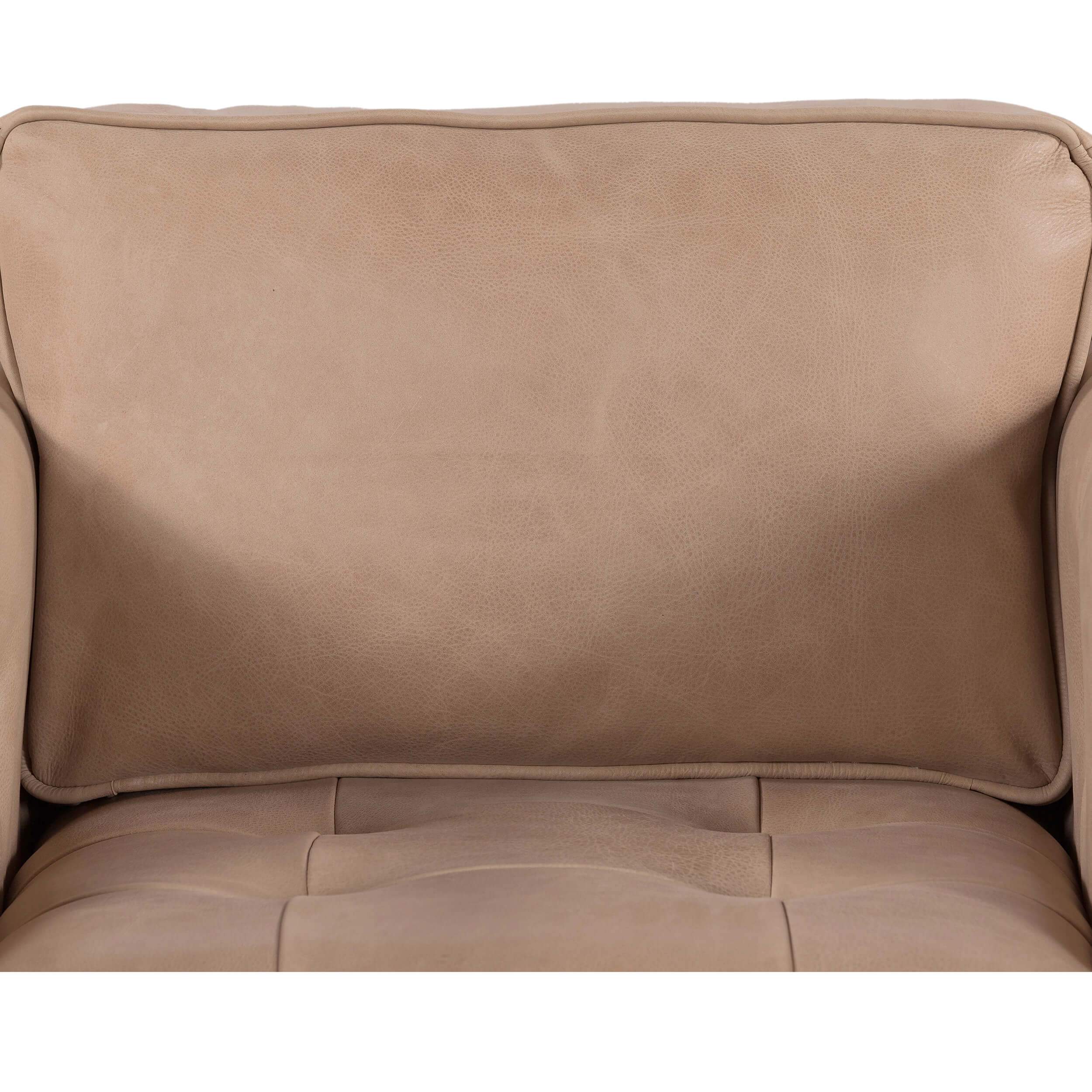 Kiera Leather Swivel, Palermo Nude by Four Hands - Image 4