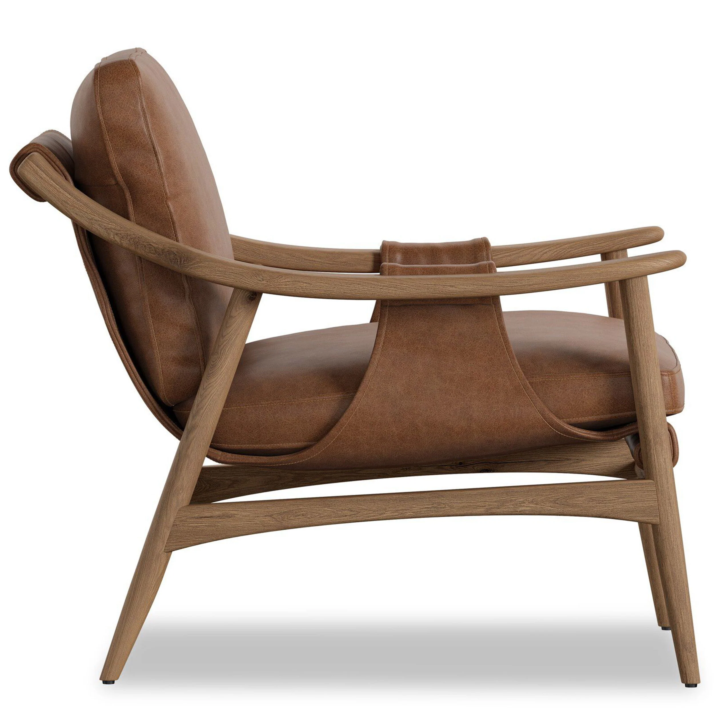 Kimmery Leather Chair, Chaps Saddle by Four Hands - Image 3
