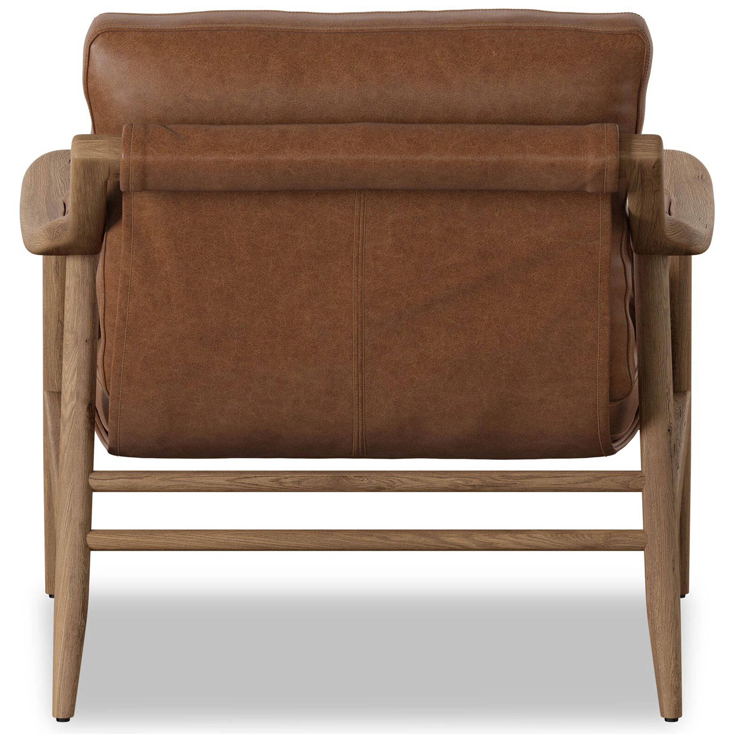 Kimmery Leather Chair, Chaps Saddle by Four Hands - Image 4