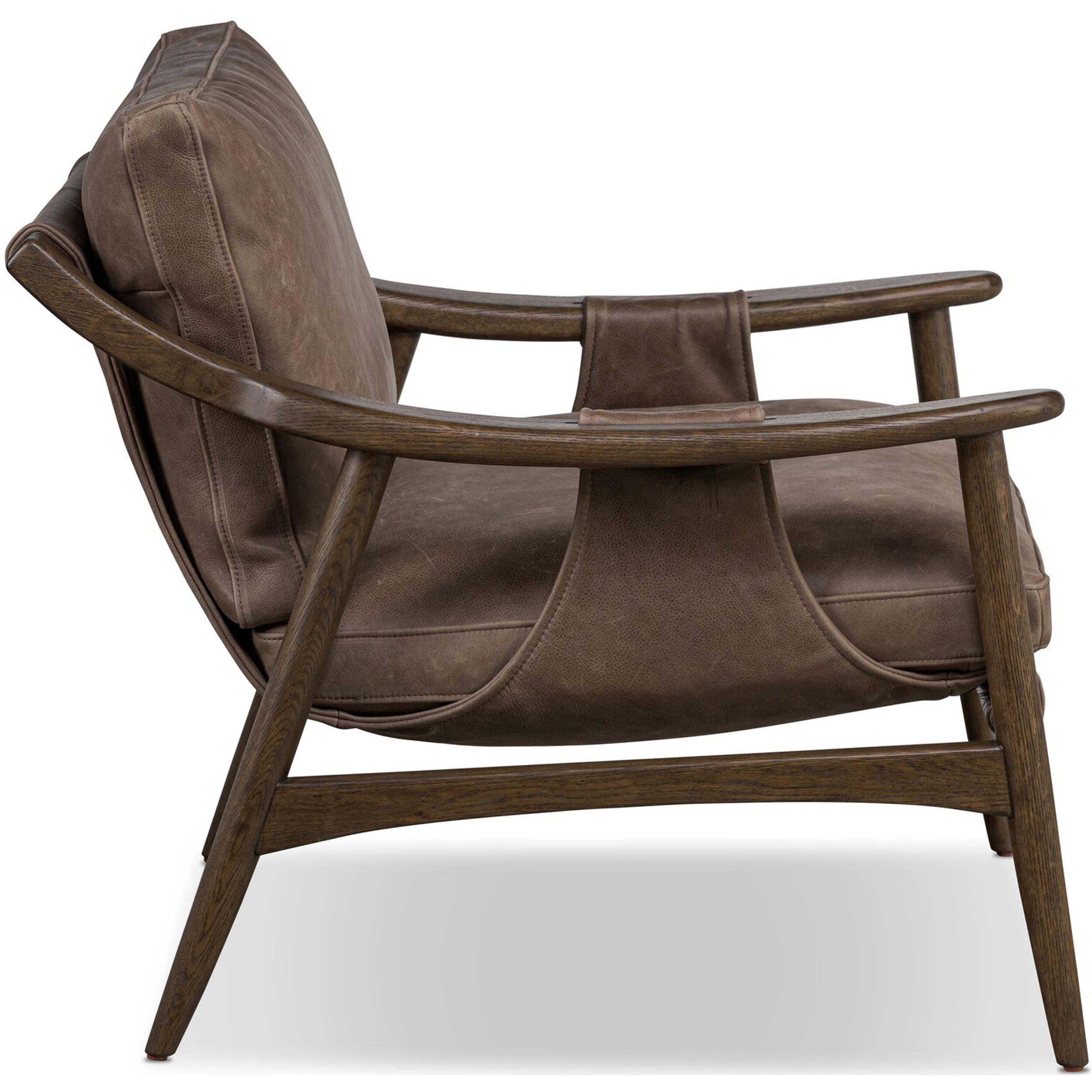 Kimmery Leather Chair, Palermo Cigar by Four Hands - Image 4