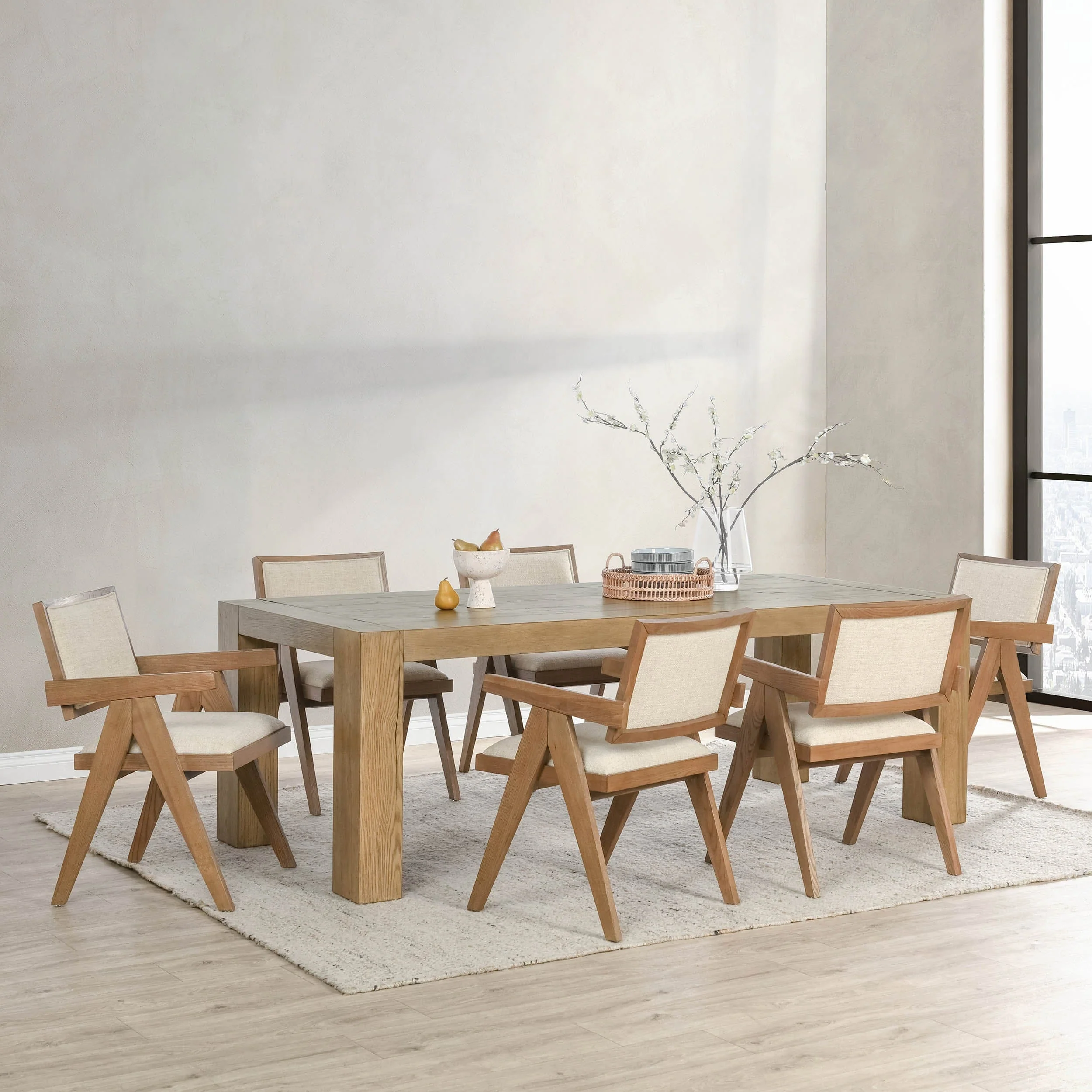 Kingston Rectangular Dining Table, Cafe Brown - Image 5