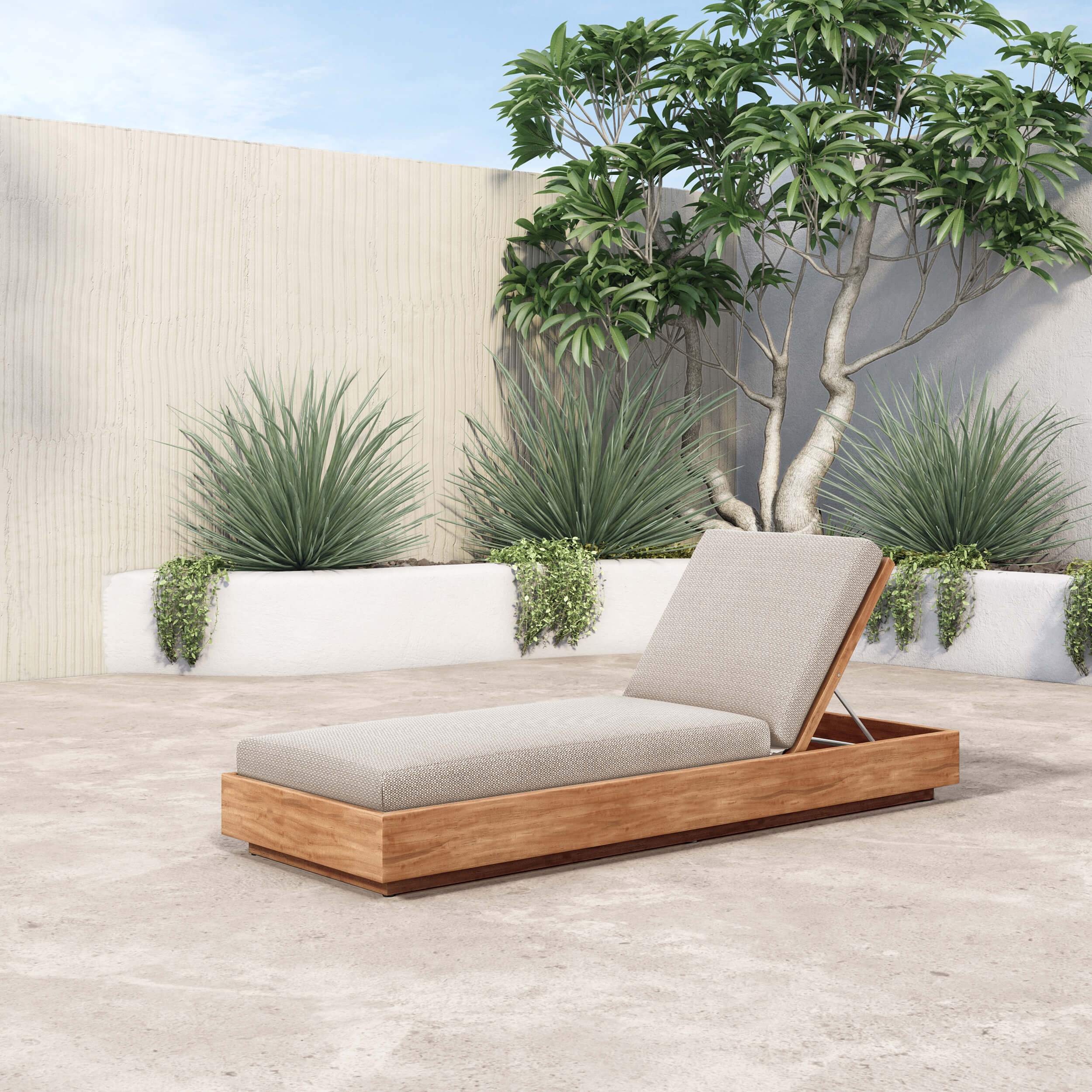 Kinta Outdoor Chaise, Faye Sand by Four Hands - Image 4