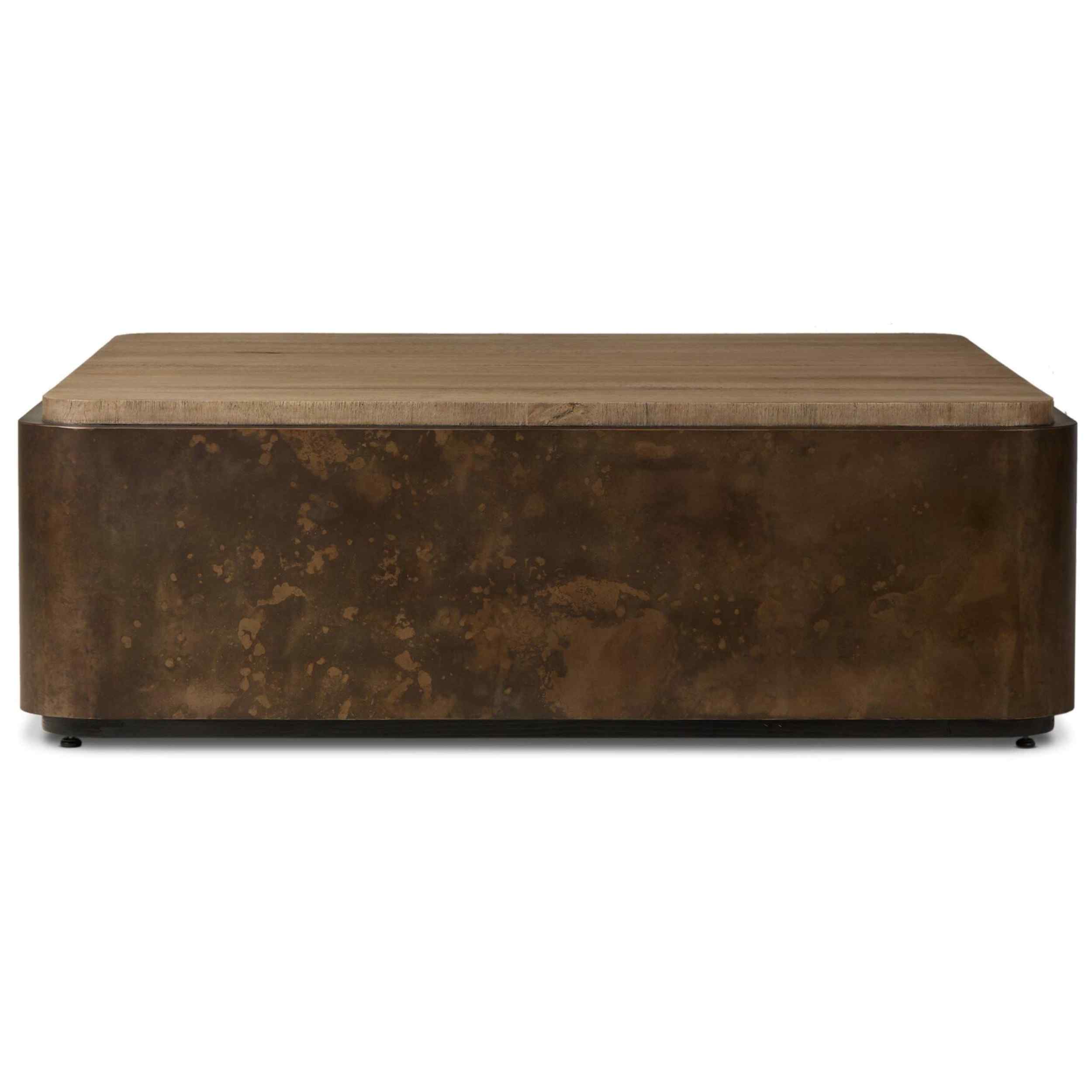 Kipp Square Coffee Table, Burnt Bleached by Four Hands - Image 2