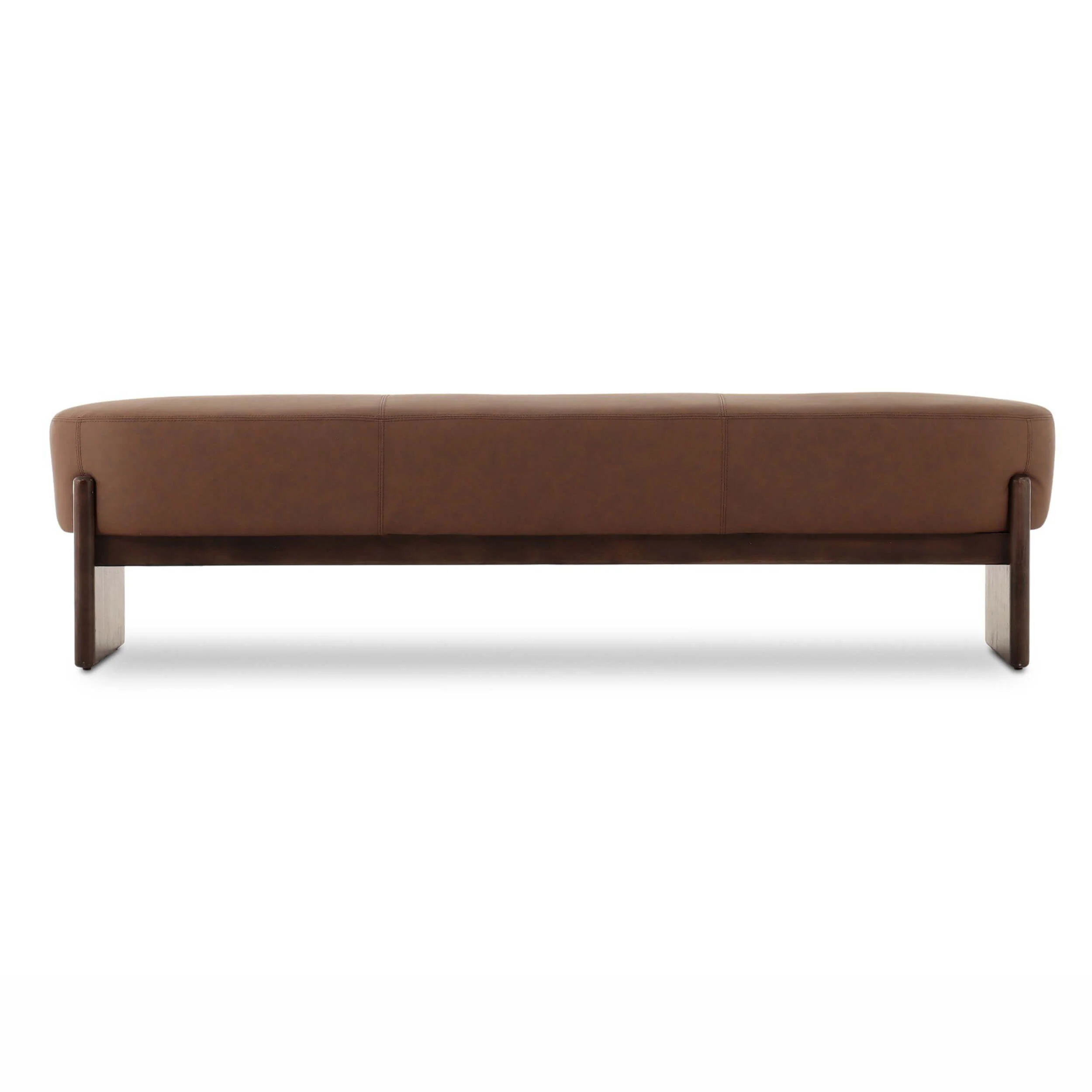 Kirby Leather Accent Bench, Maestro Cigar by Four Hands - Image 2
