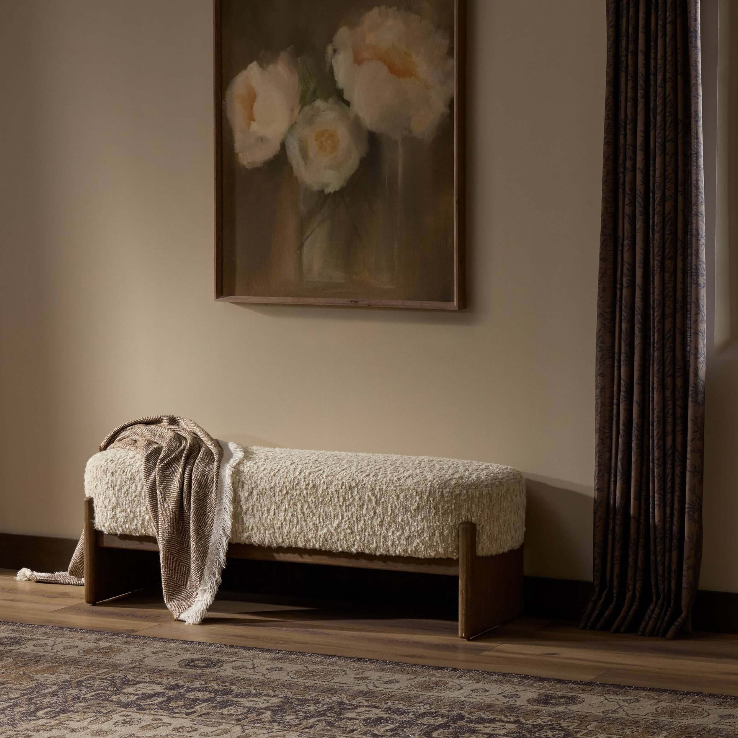Kirby Accent Bench, Solema Cream by Four Hands - Image 12