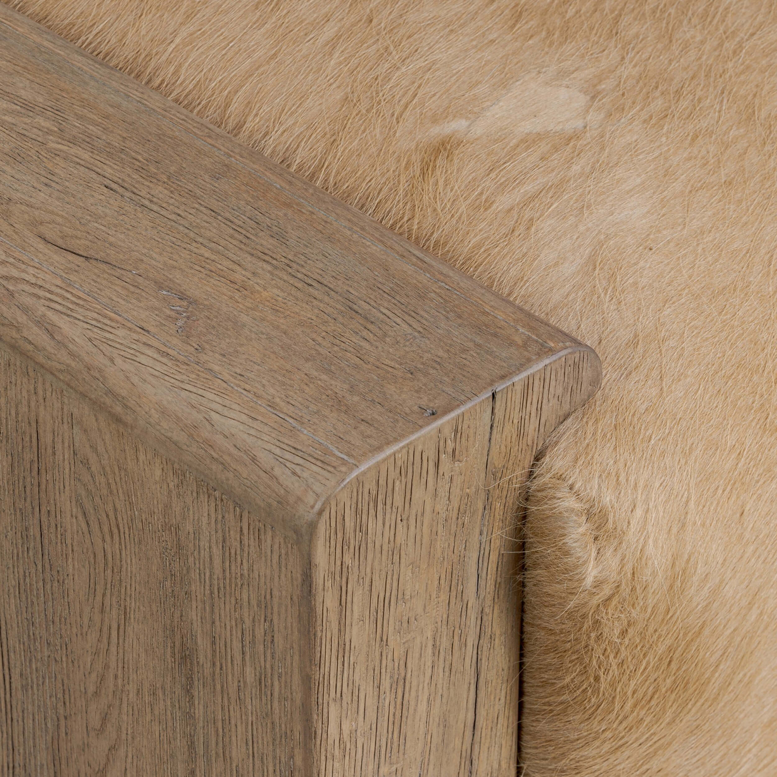 Knox Leather Bench, Light Hair on Hide by Four Hands - Image 5