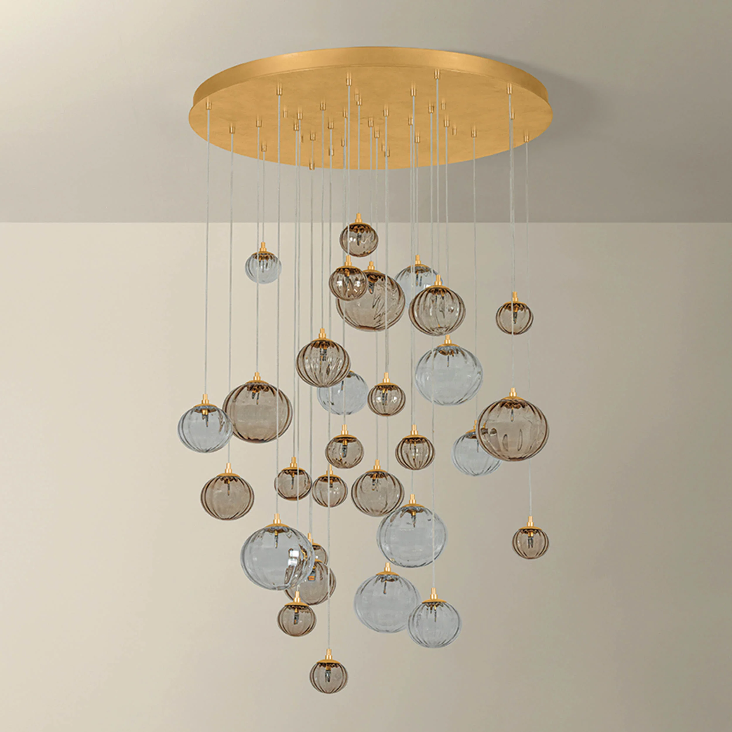 Istanbul 30 Light Chandelier, Vintage Gold Leaf - Image 2
