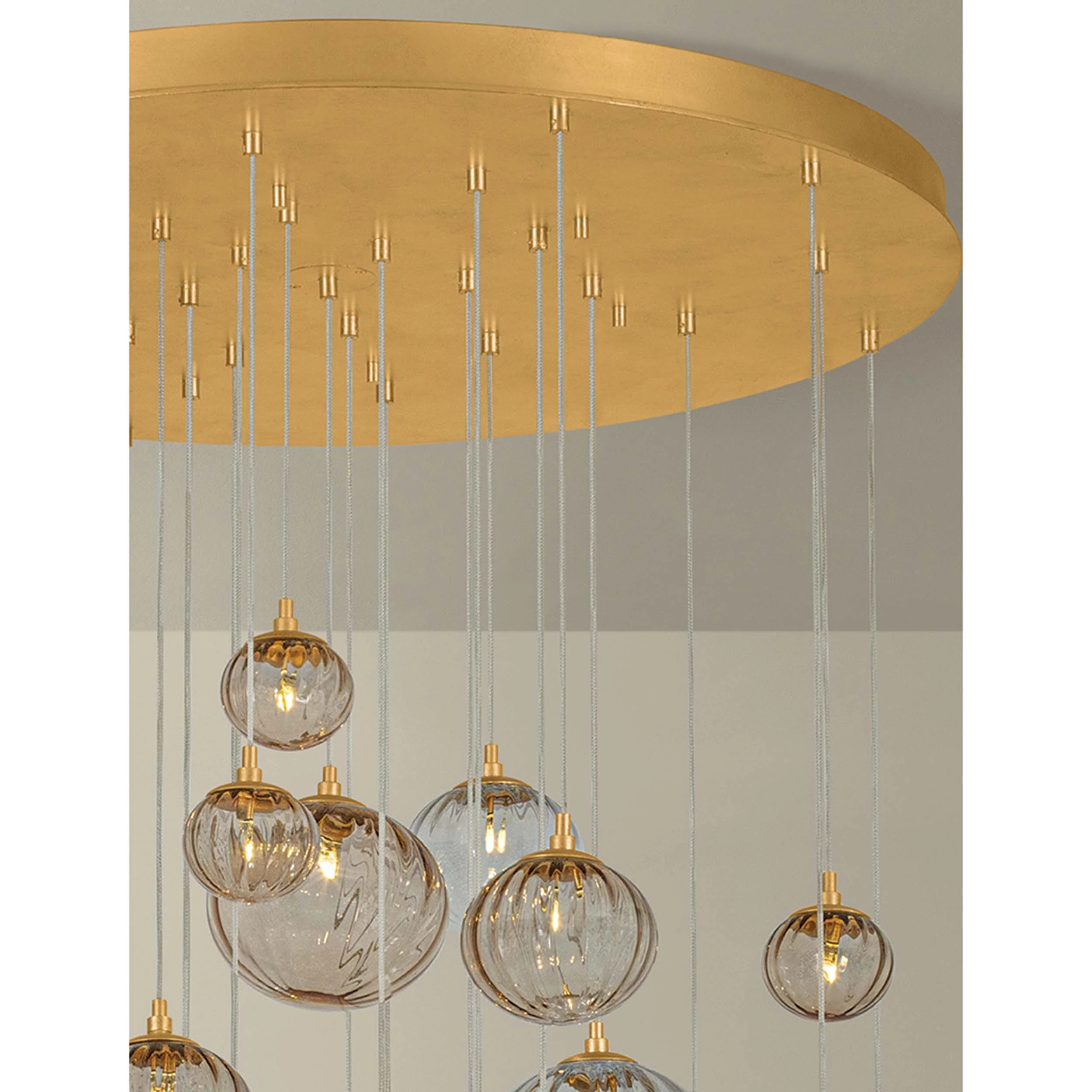 Istanbul 30 Light Chandelier, Vintage Gold Leaf - Image 5