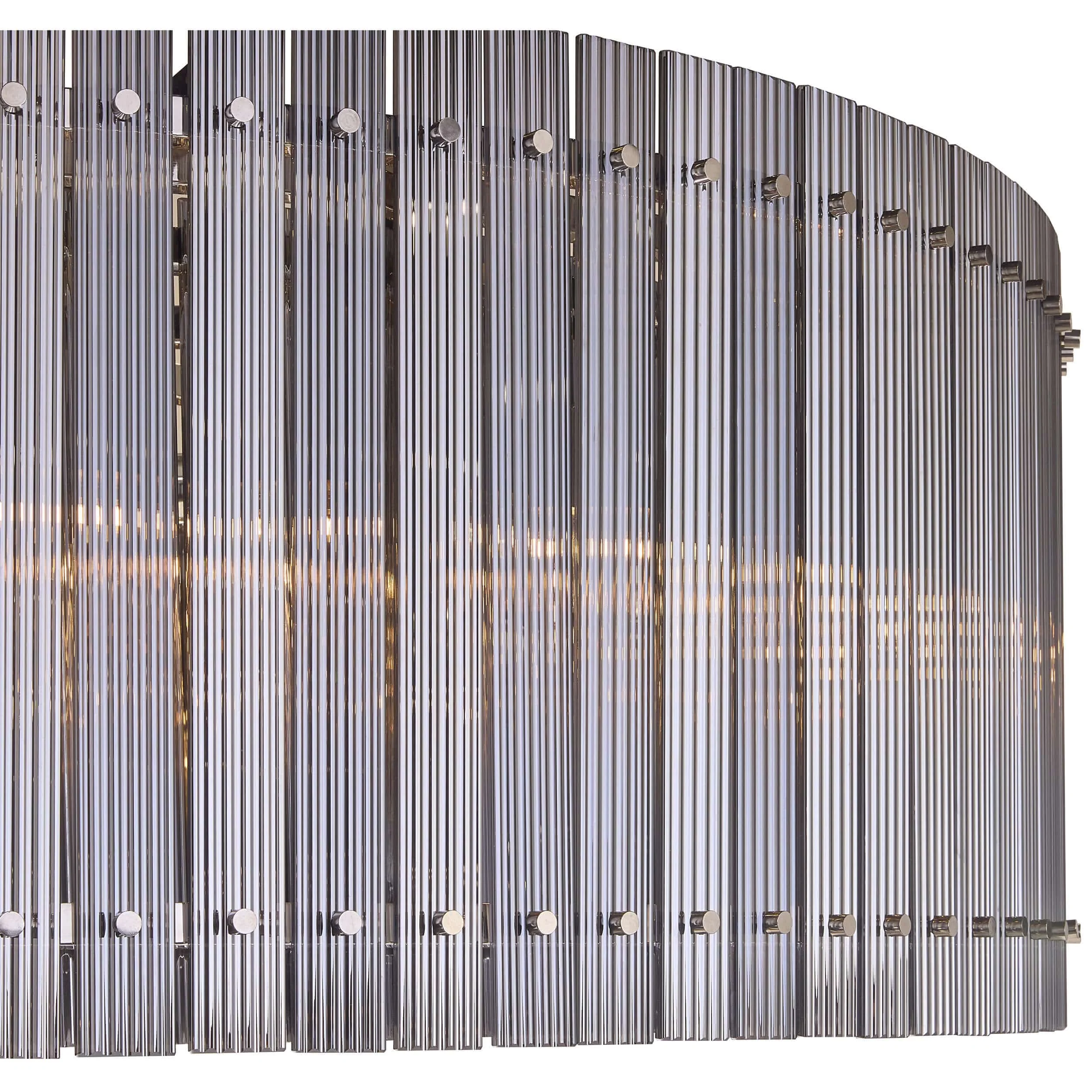 Kore Large Chandelier, Nickel/Smoke Grey - Image 3