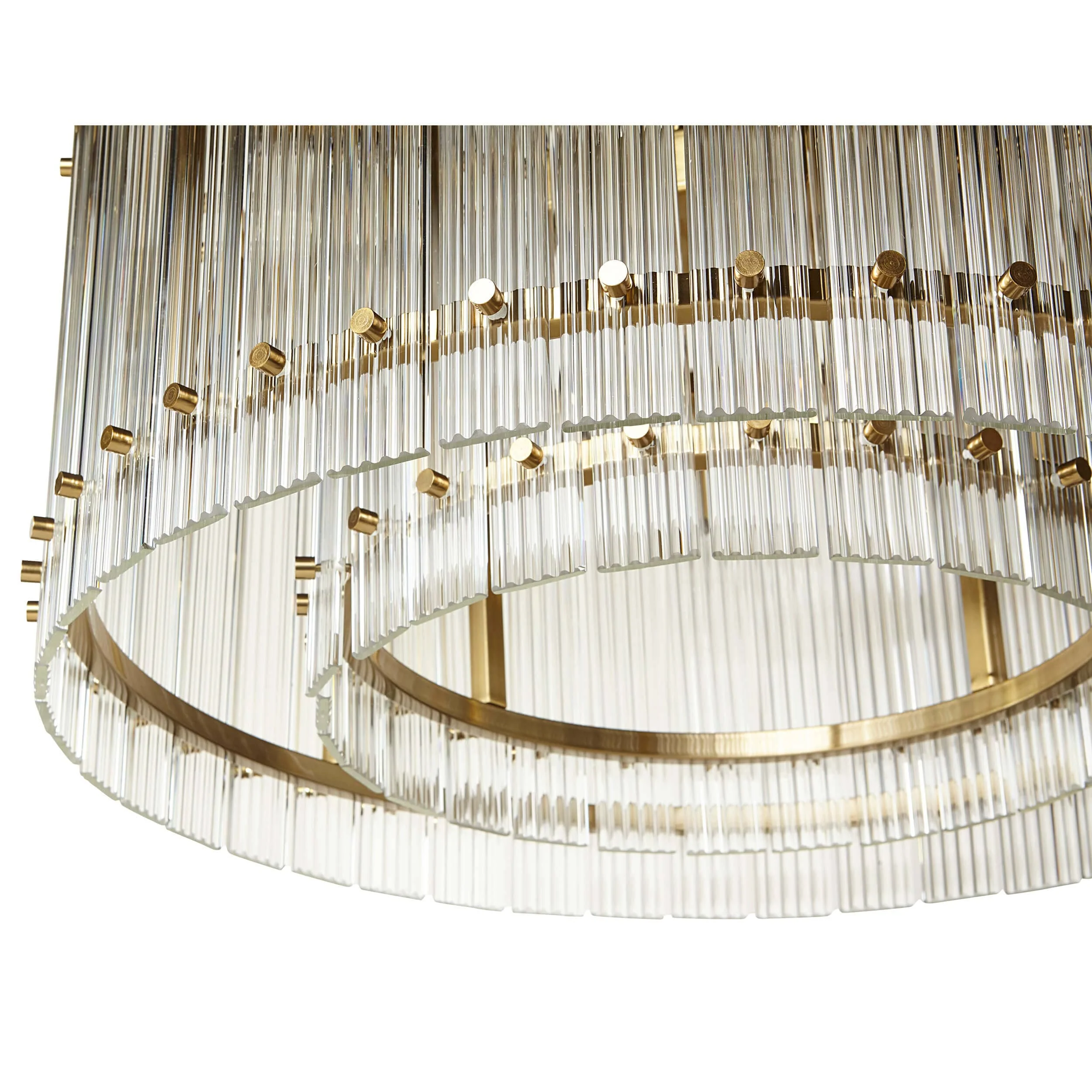 Kore Small Chandelier, Clear/Brass - Image 4