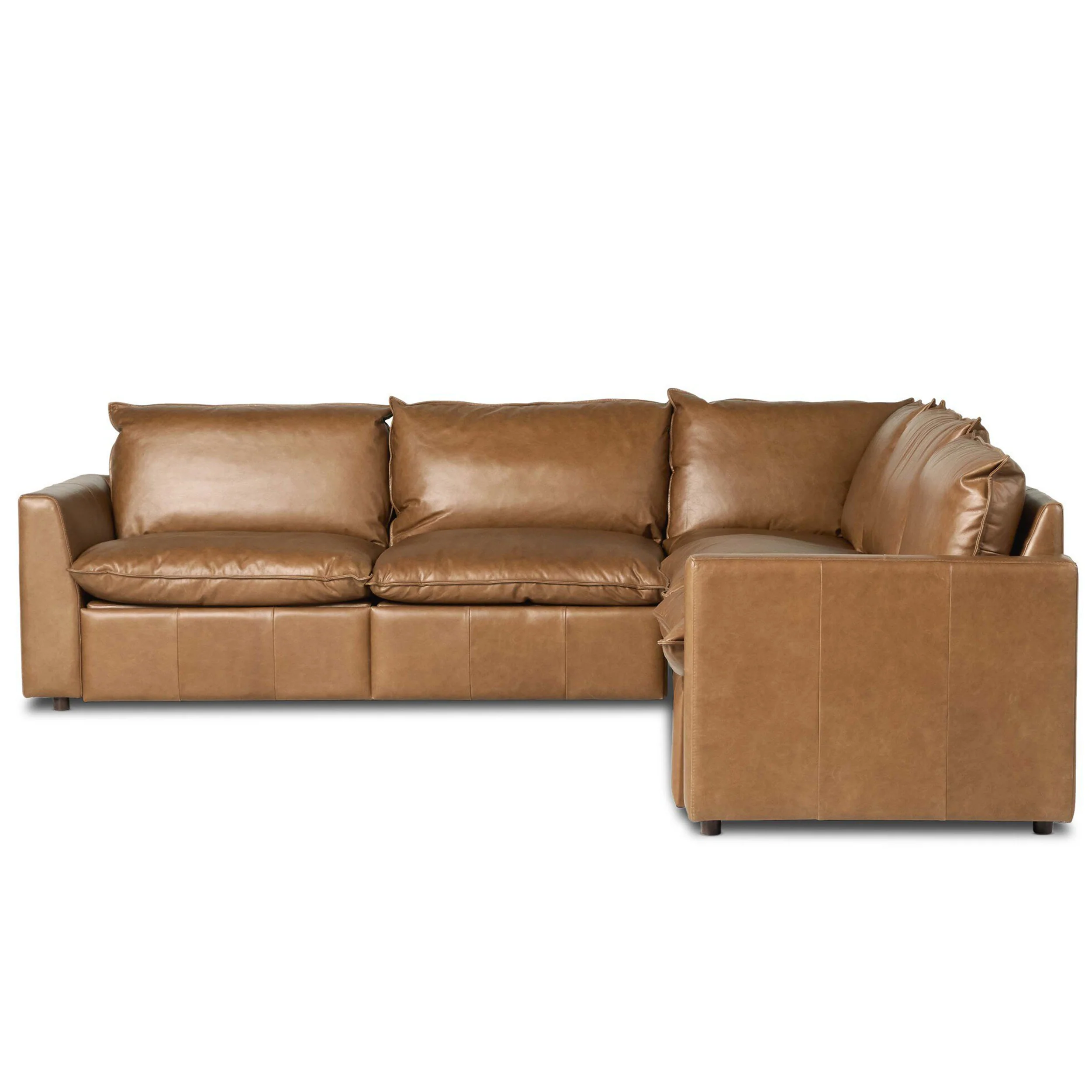 Kosa Power 5 Piece Leather Sectional, Sonoma Chestnut by Four Hands - Image 2