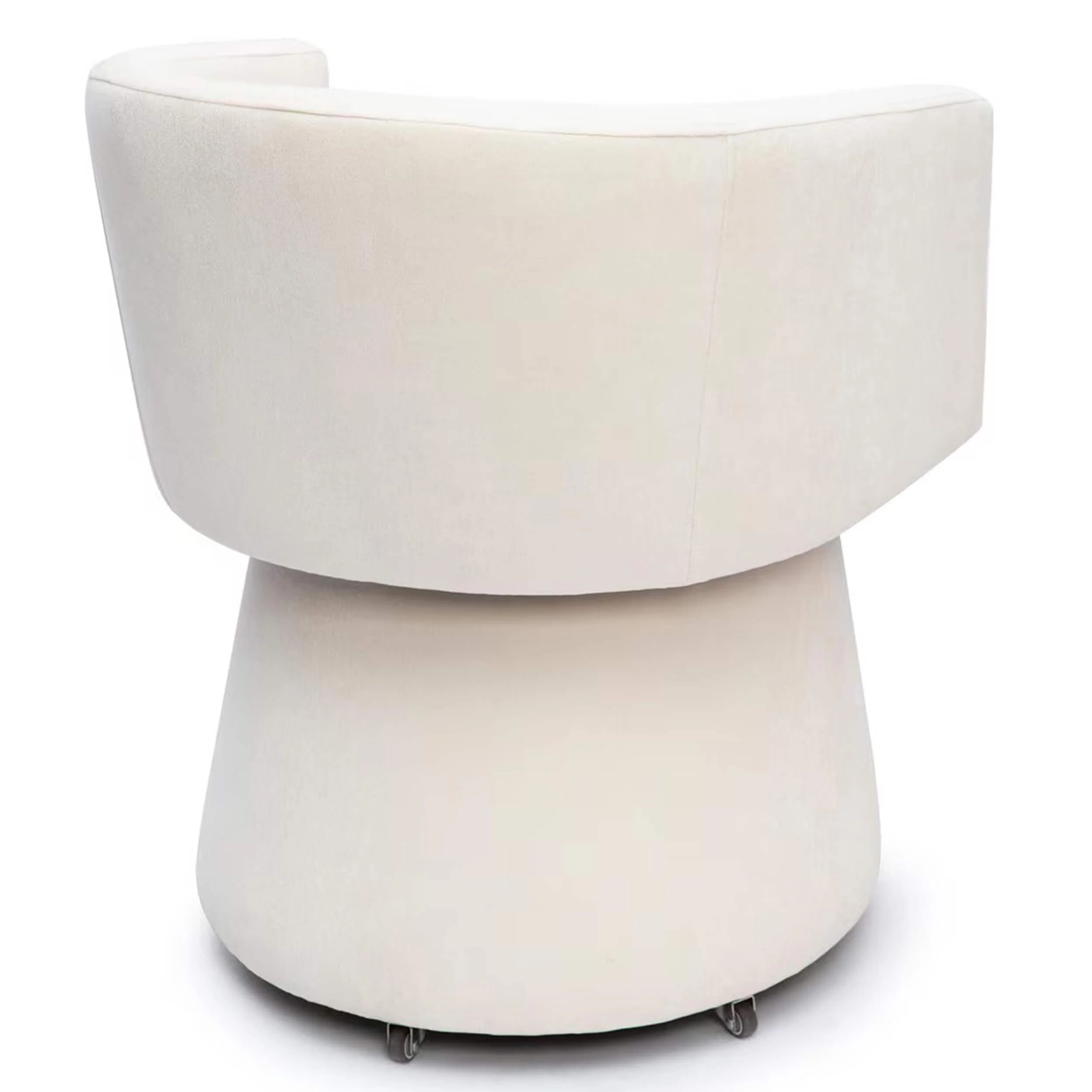 Kristen Rolling Desk Chair, Cream - Image 3