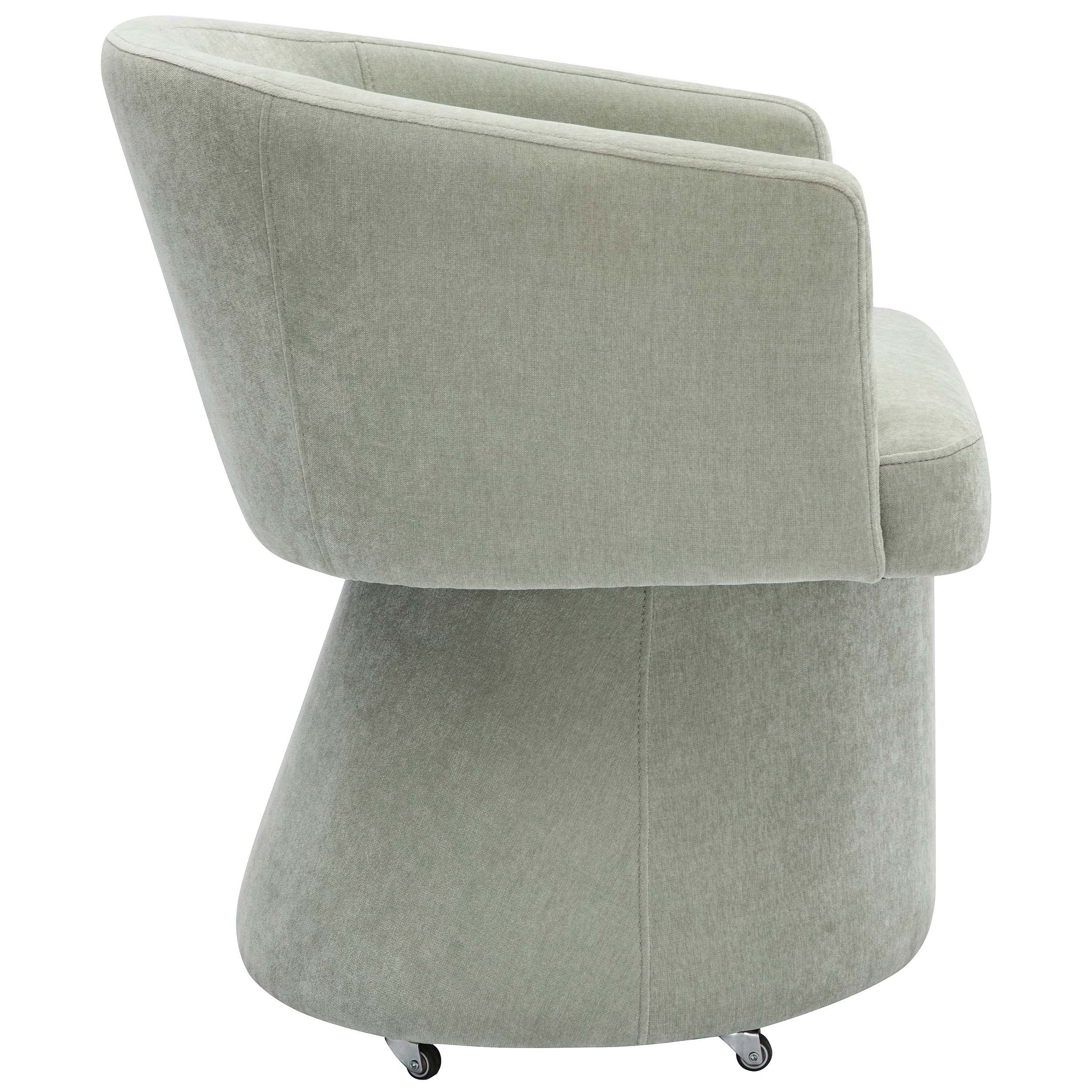 Kristen Rolling Desk Chair, Light Green - Image 3