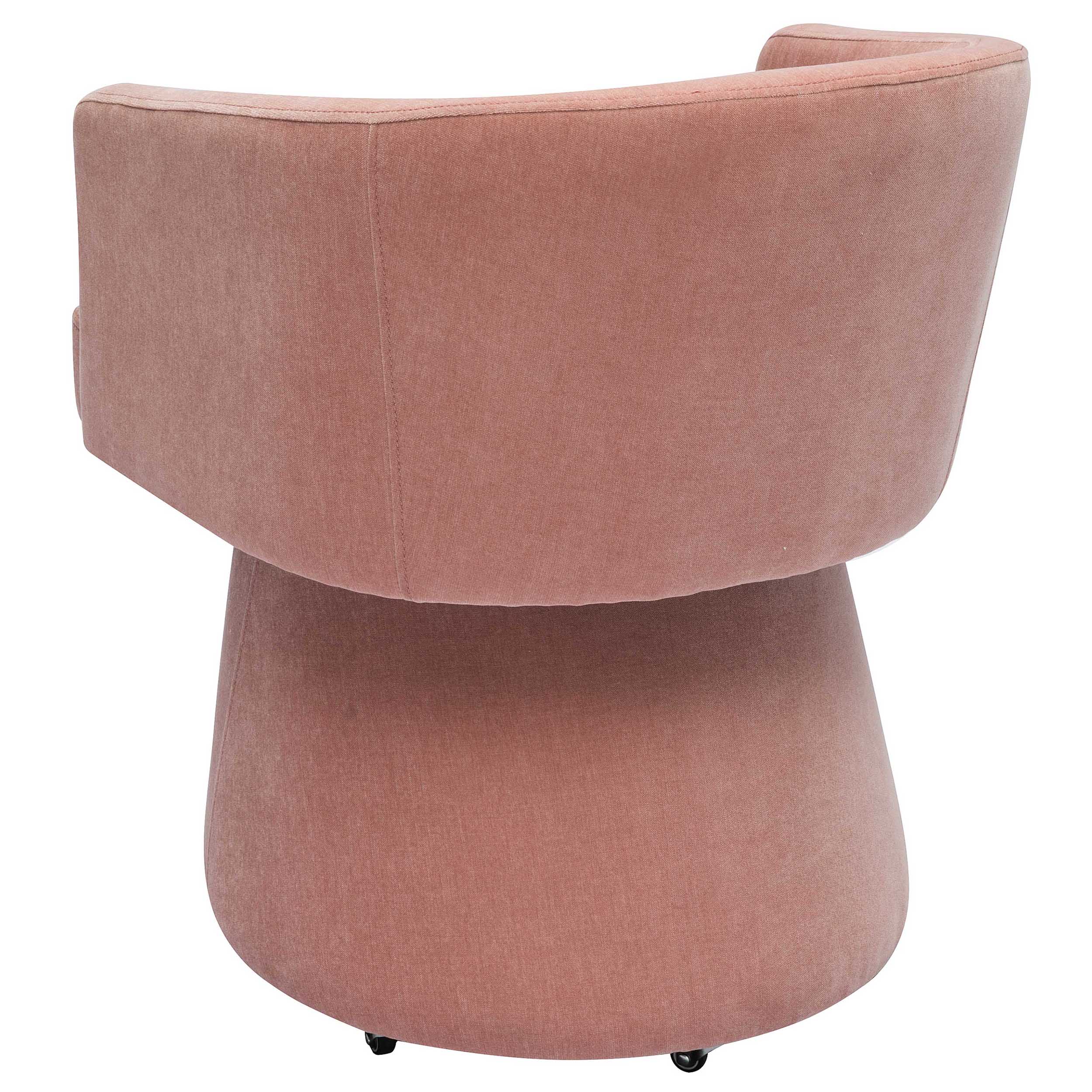 Kristen Rolling Desk Chair, Pink - Image 4