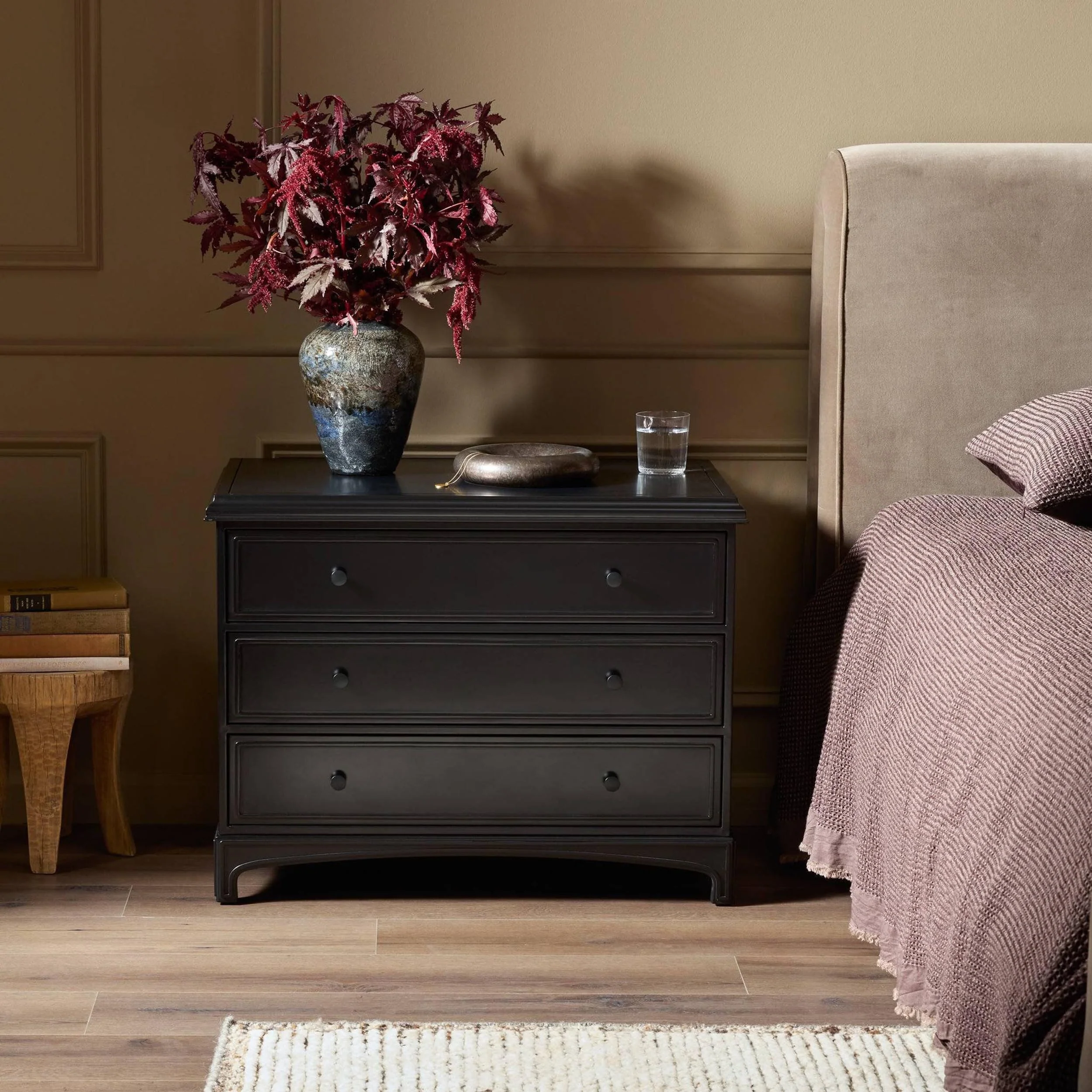 Kurk Nightstand, Black by Four Hands - Image 7