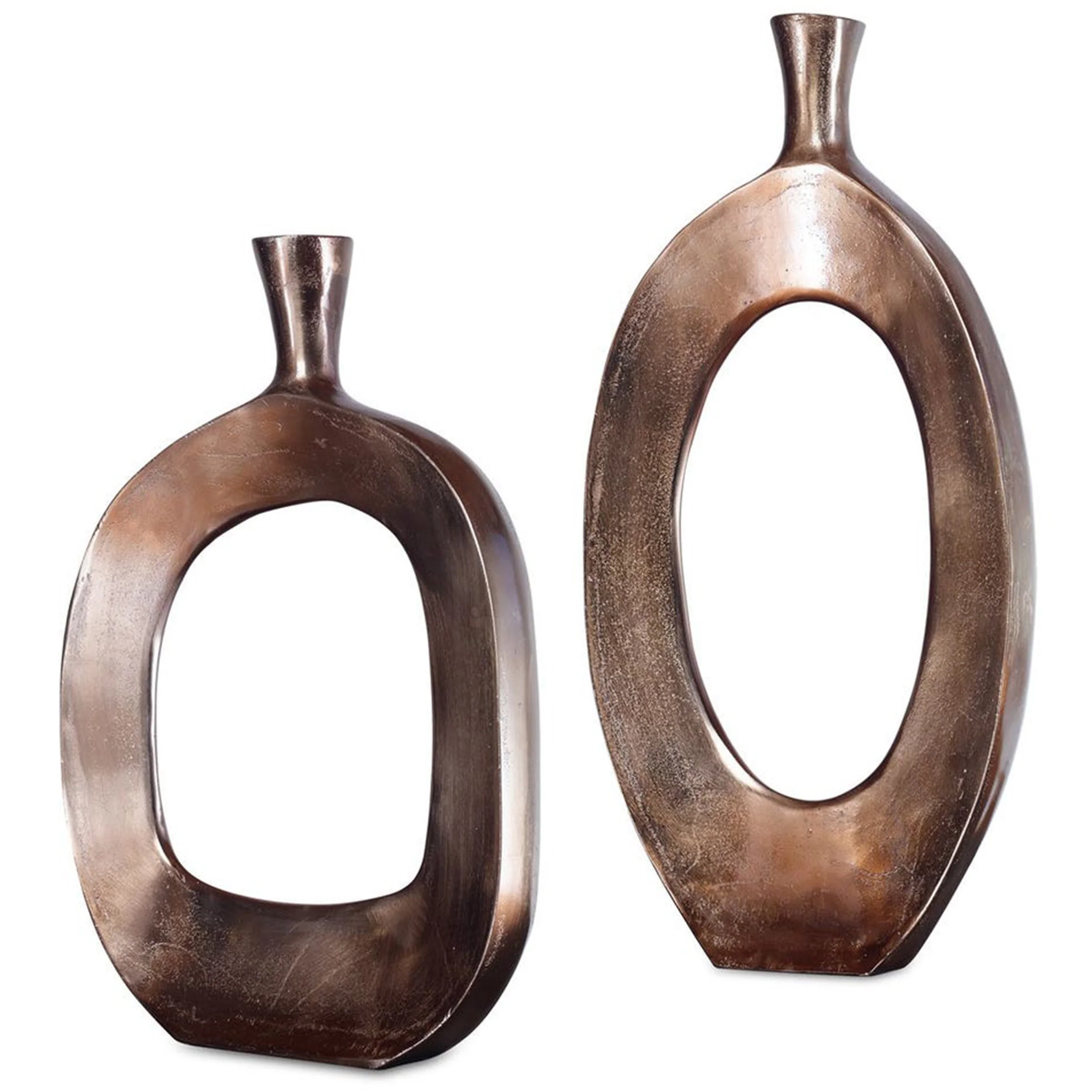 Kyler Vases, Bronze, Set of 2