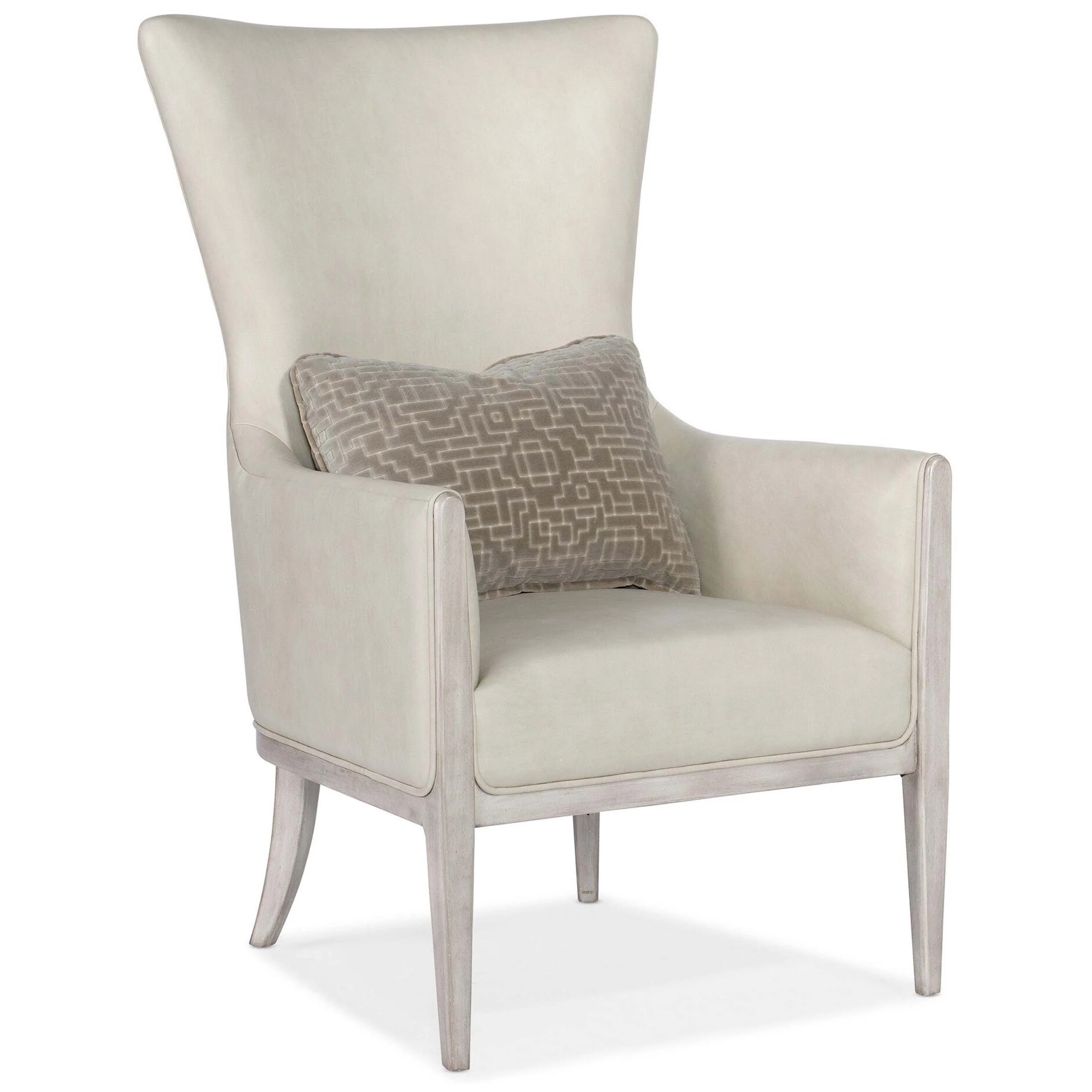 Kyndall Leather Club Chair, Guiltless Taupe