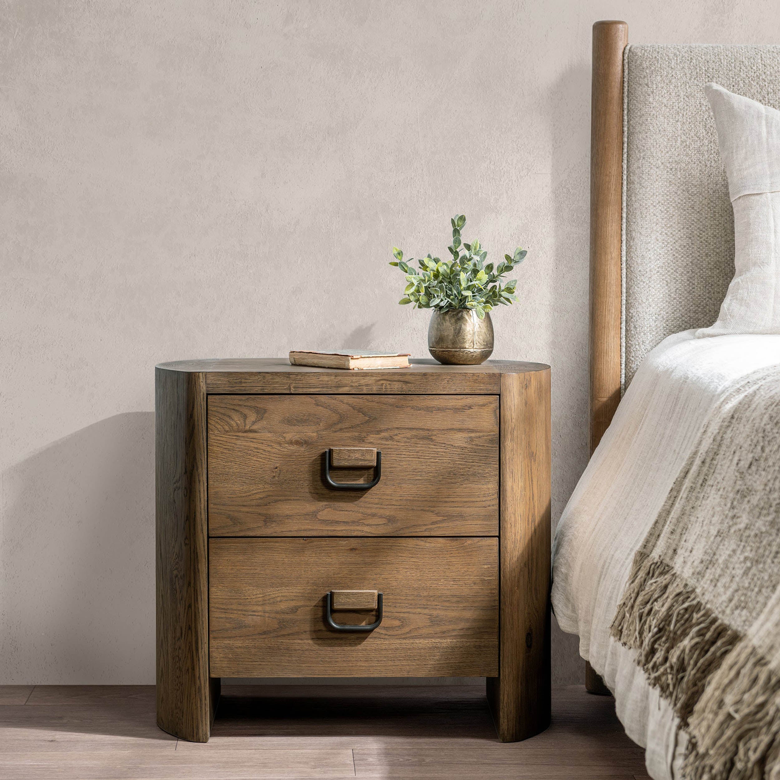 Kyrie 2 Drawer Nightstand, Tawny Brown - Image 6