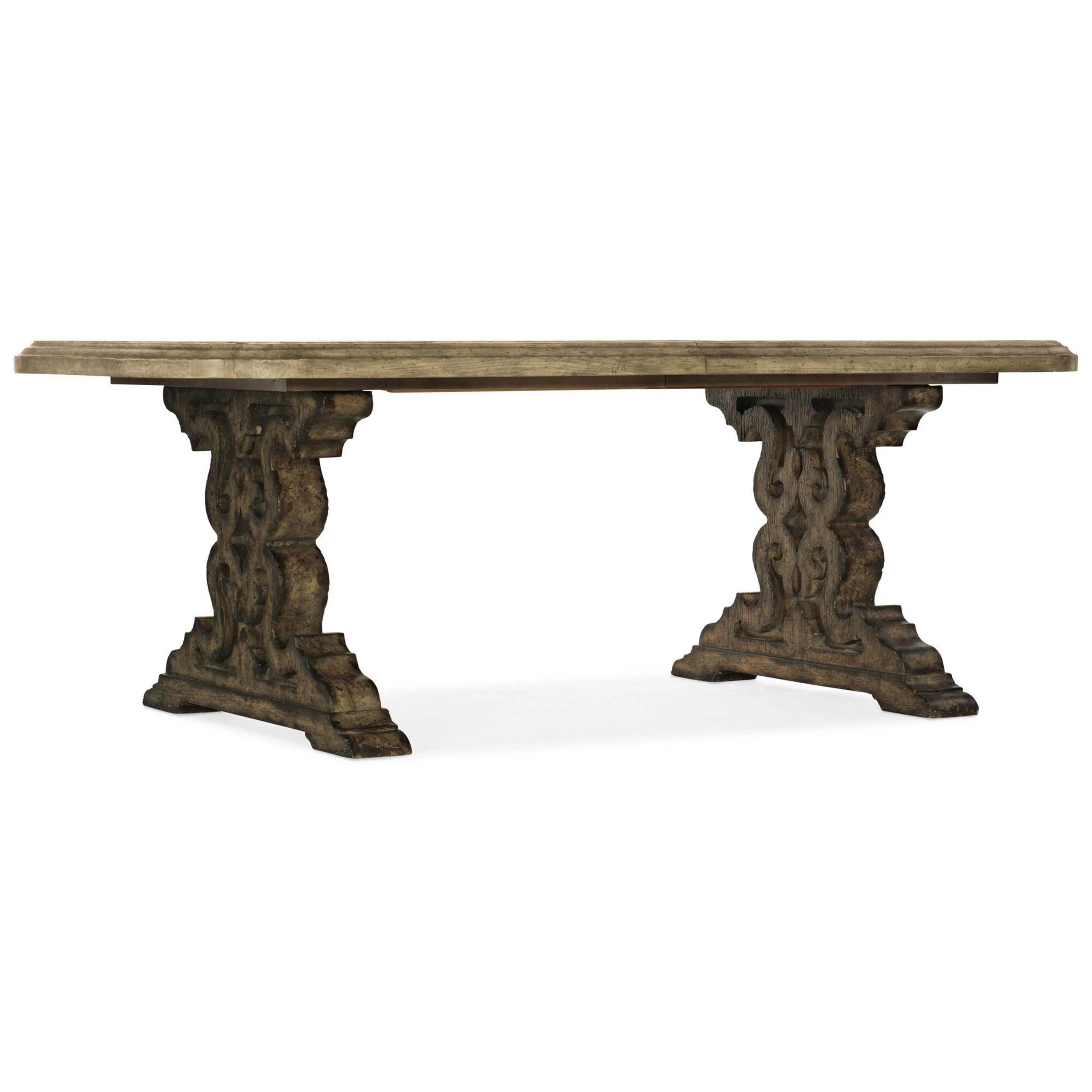 La Grange Le Vieux 86" Double Pedestal Table, Flemish