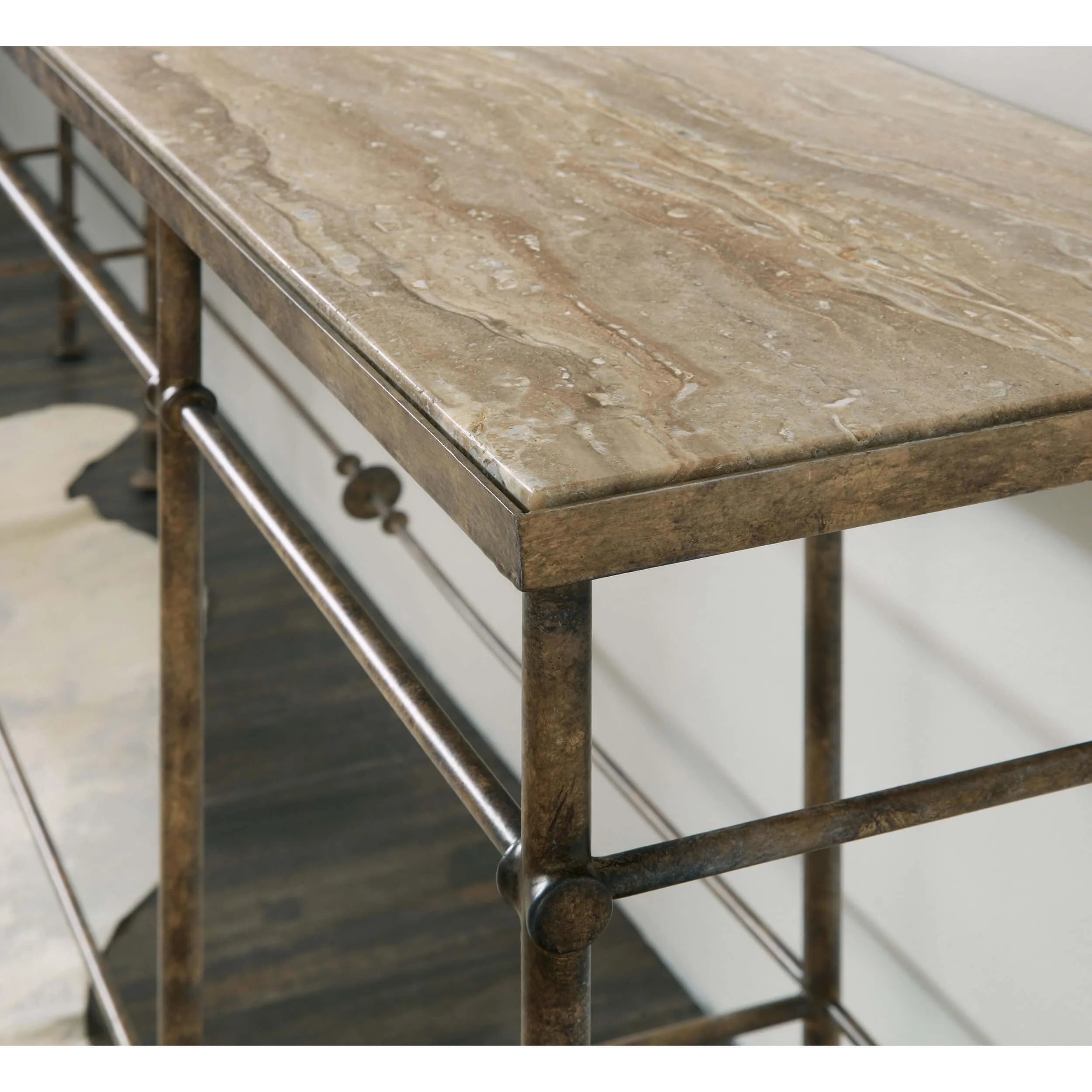 La Grange St James Metal and Stone Console - Image 3