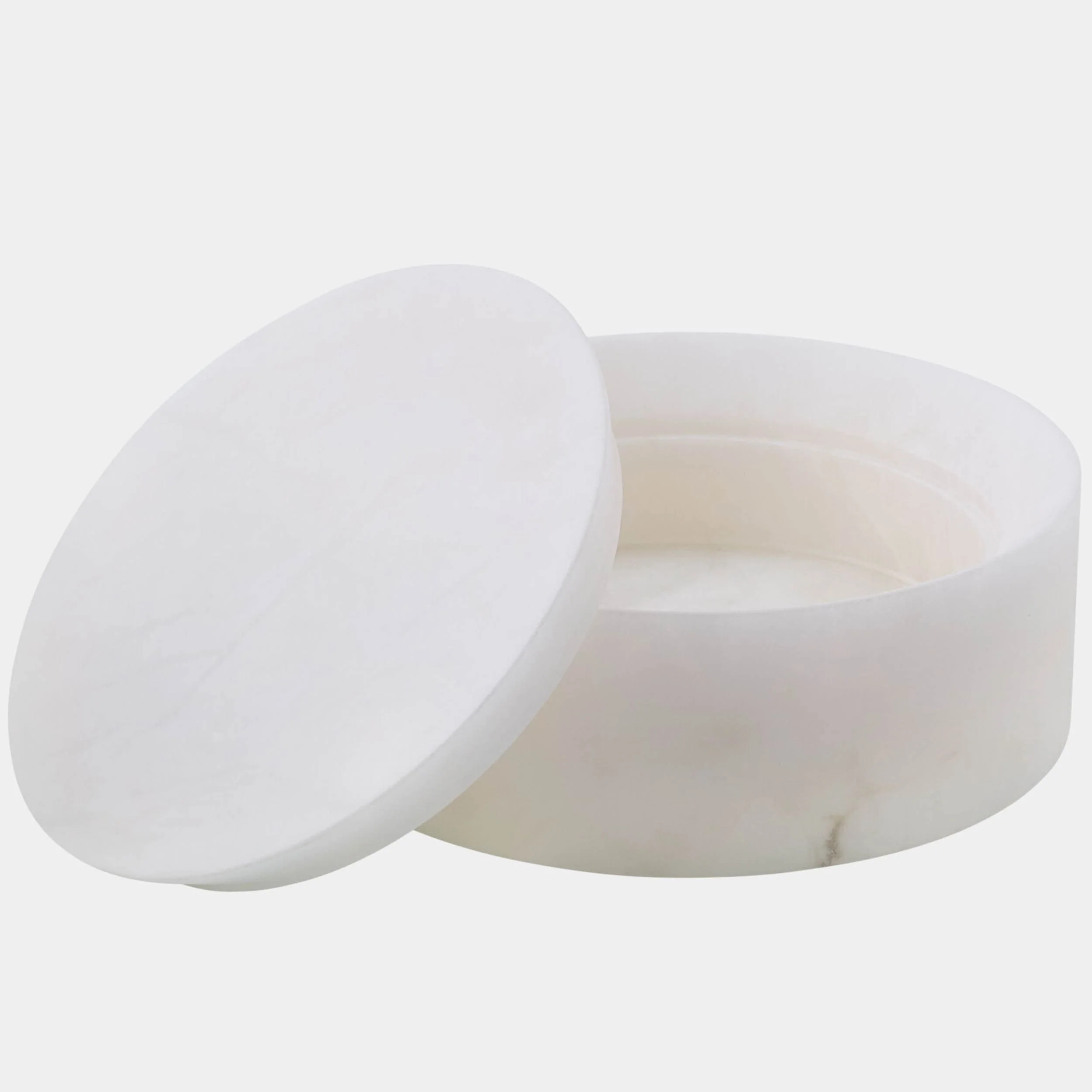 Labbro Round Box, Alabaster - Image 4