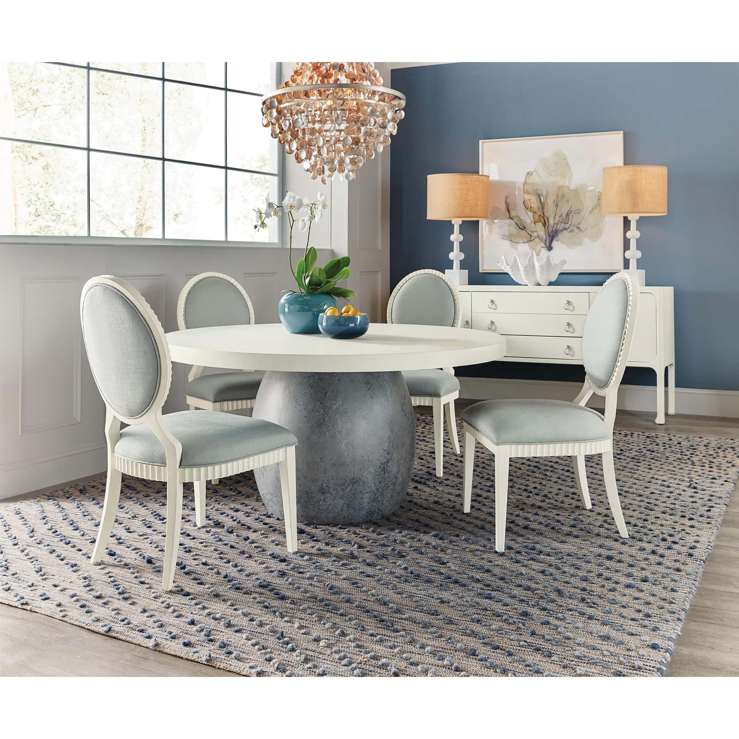 Laguna Round Dining Table, Shell White - Image 3