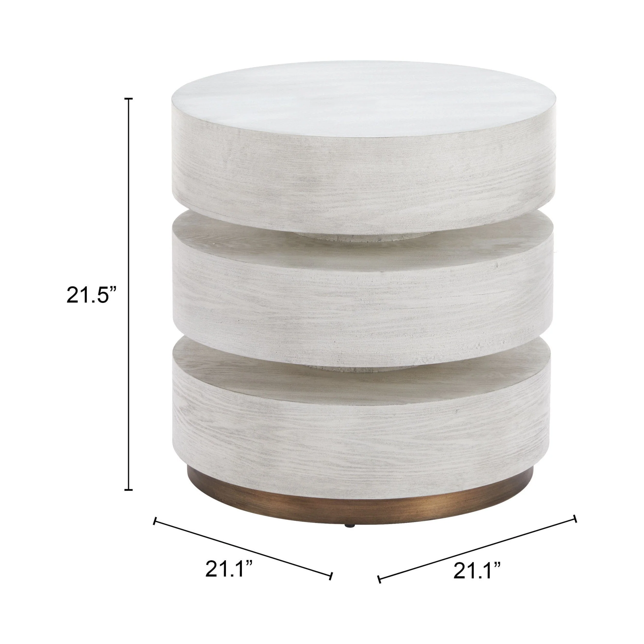 Laha Side Table, Oak White - Image 2