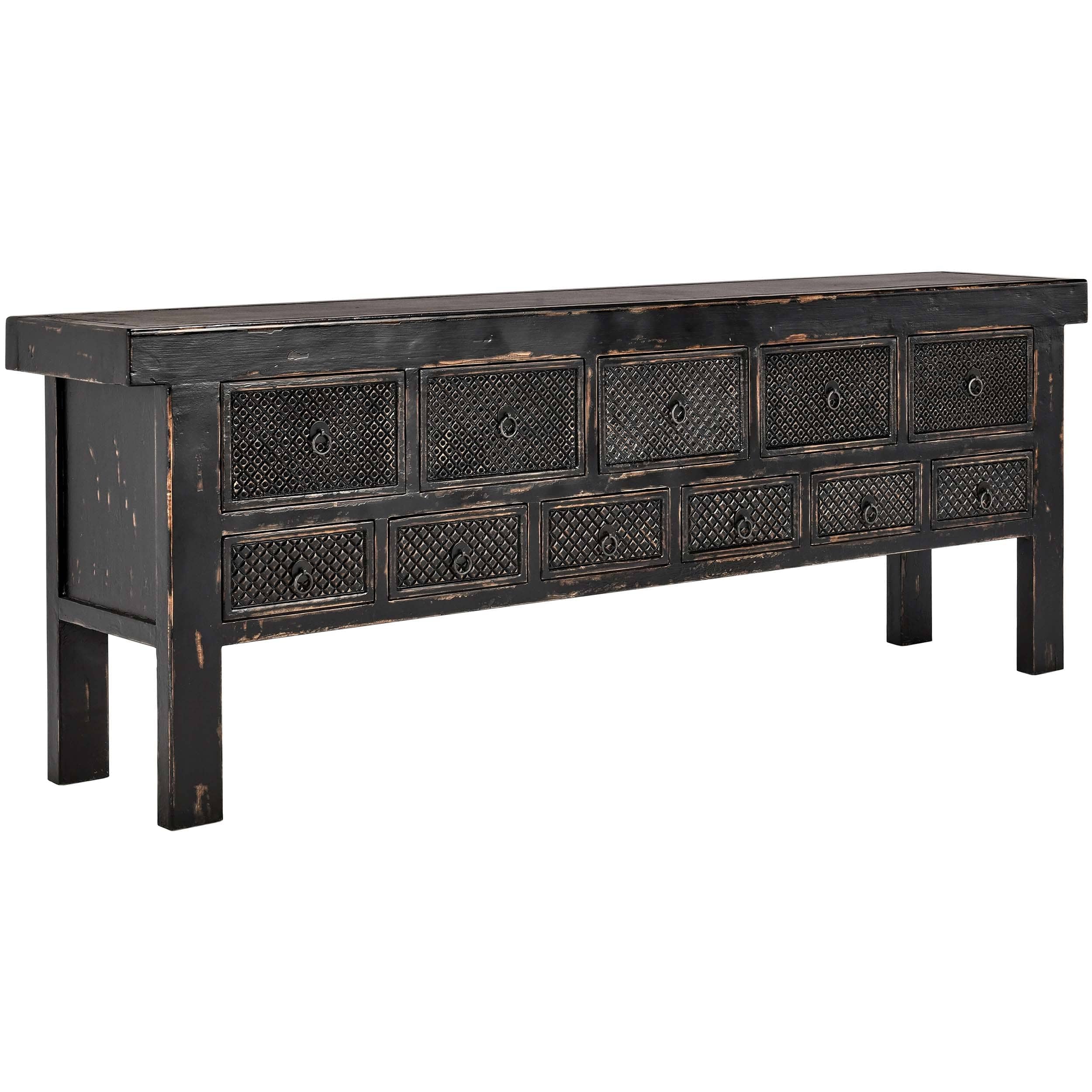Lahey Console Table, Antique Black