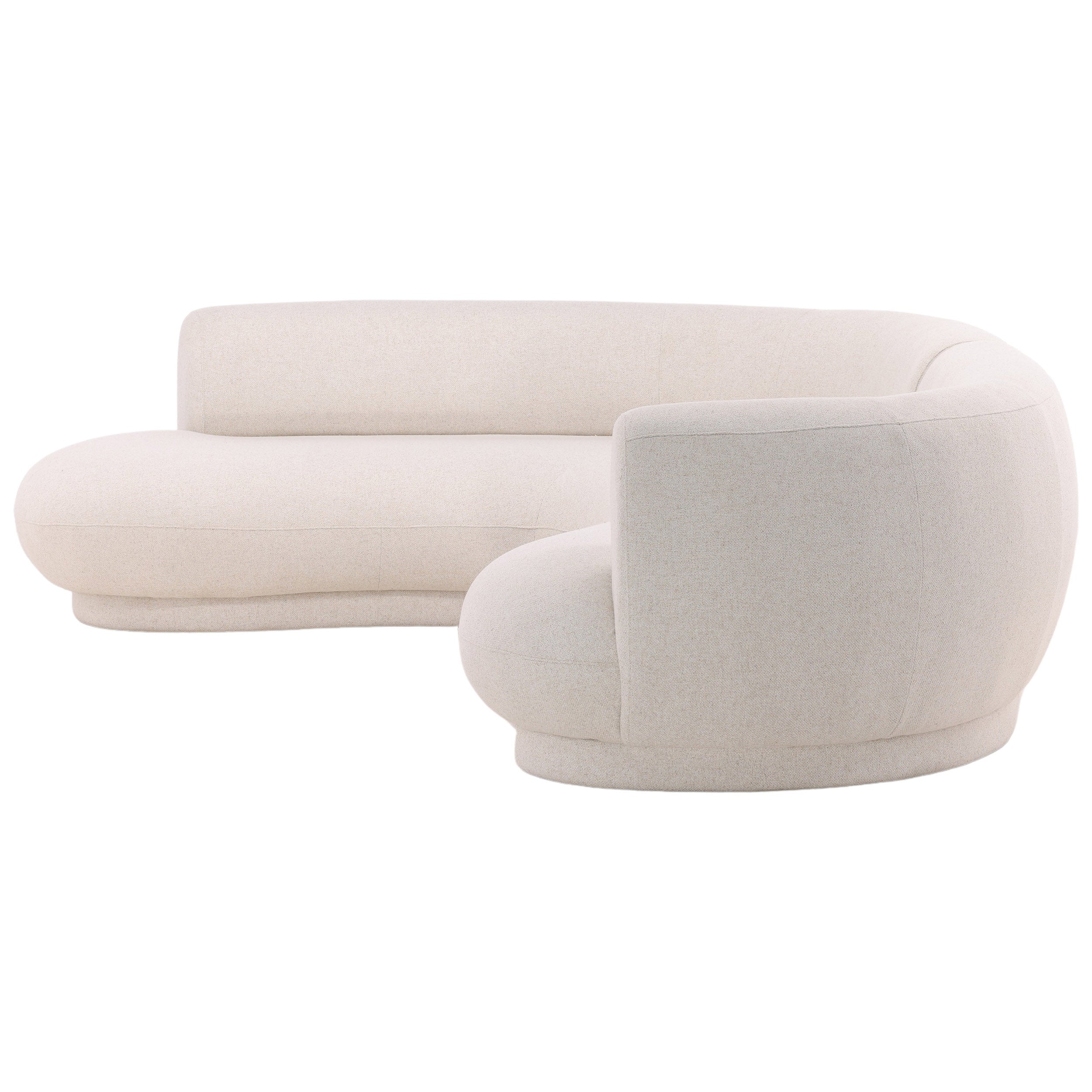 Lake Chaise Sectional, Cream - Image 3