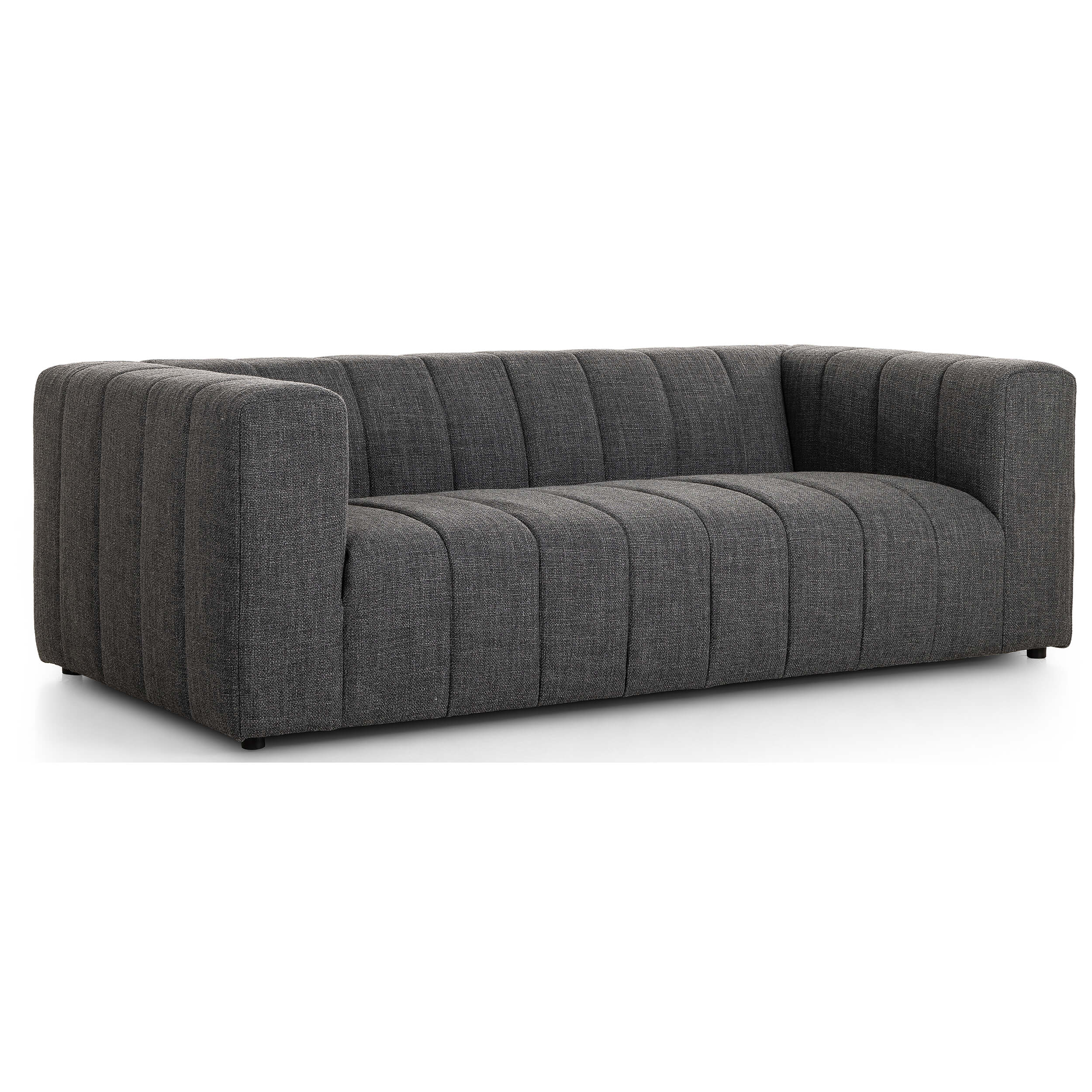 Langham 89" Channeled Sofa, Saxon Charcoal by Four Hands - Image 2