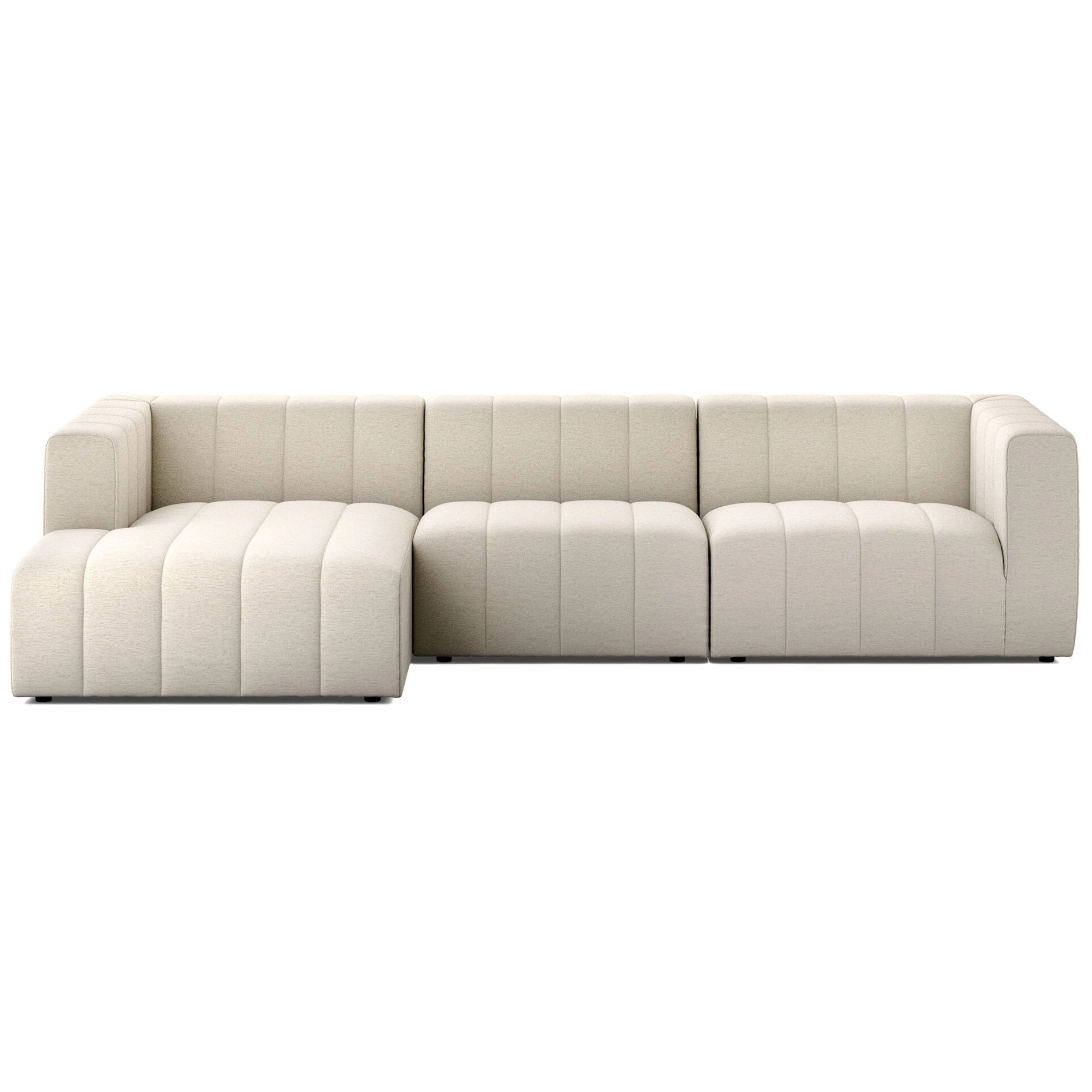 Langham Channeled 3 Piece Sectional, Nomad Snow by Four Hands - Image 2