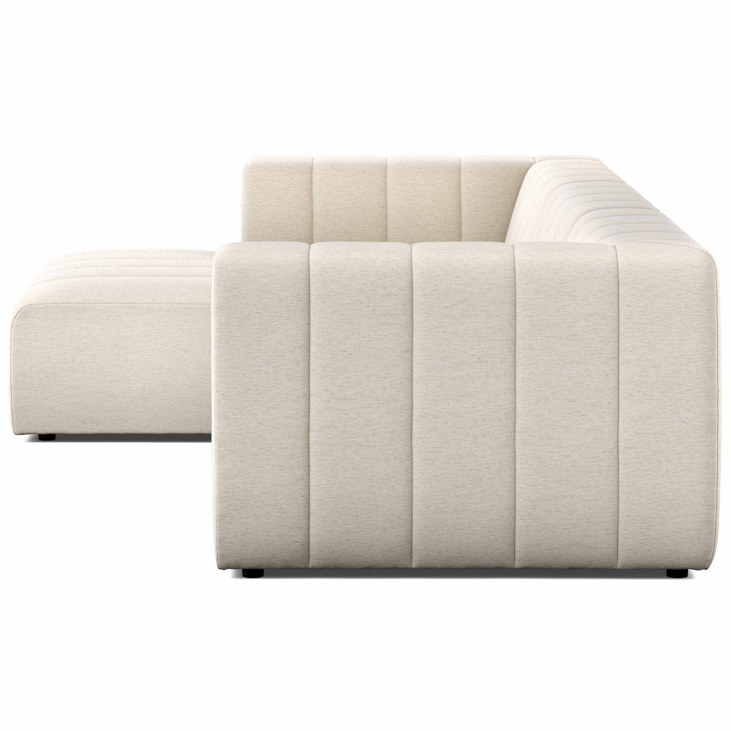Langham Channeled 3 Piece Sectional, Nomad Snow by Four Hands - Image 3