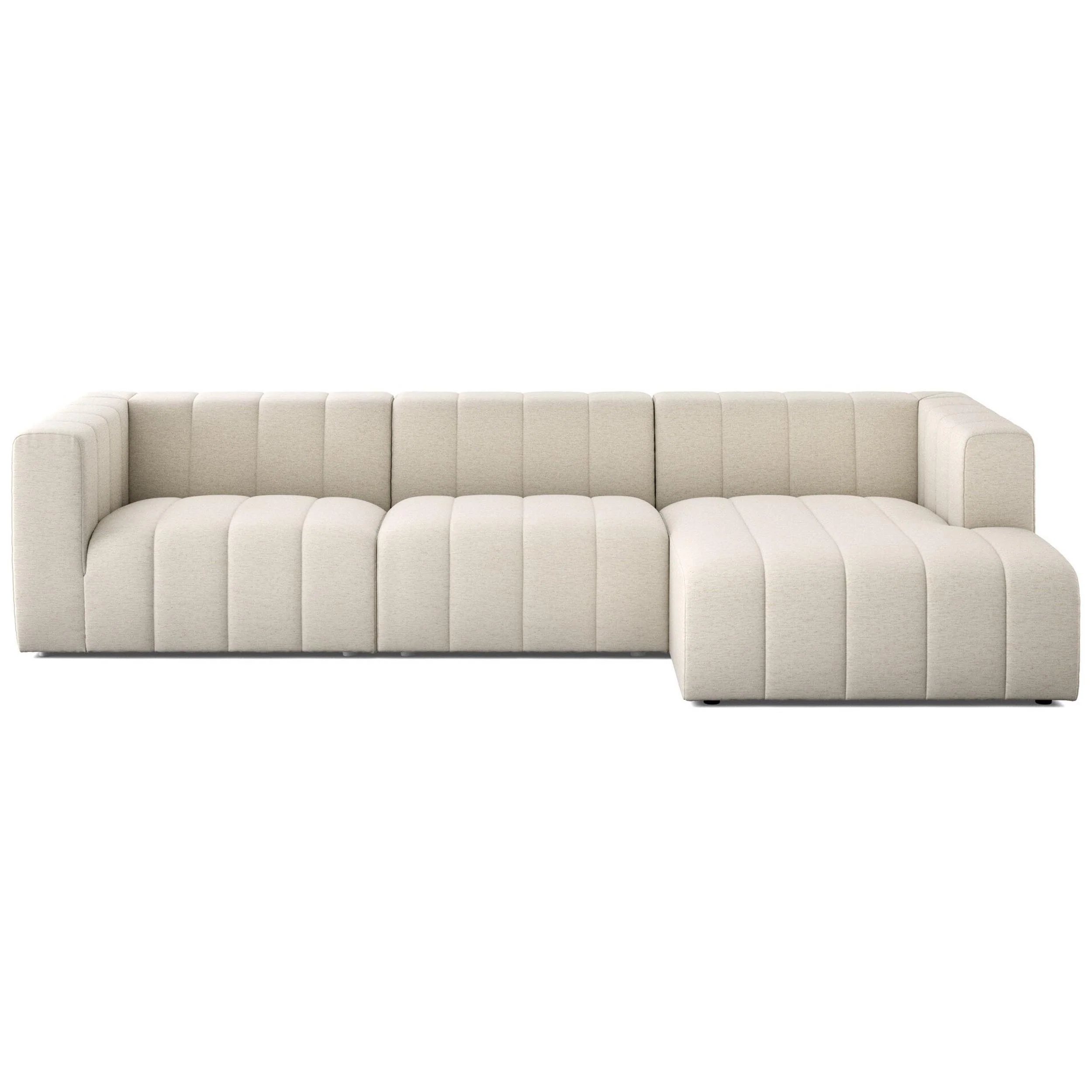 Langham Channeled 3 Piece Sectional, Nomad Snow by Four Hands - Image 5